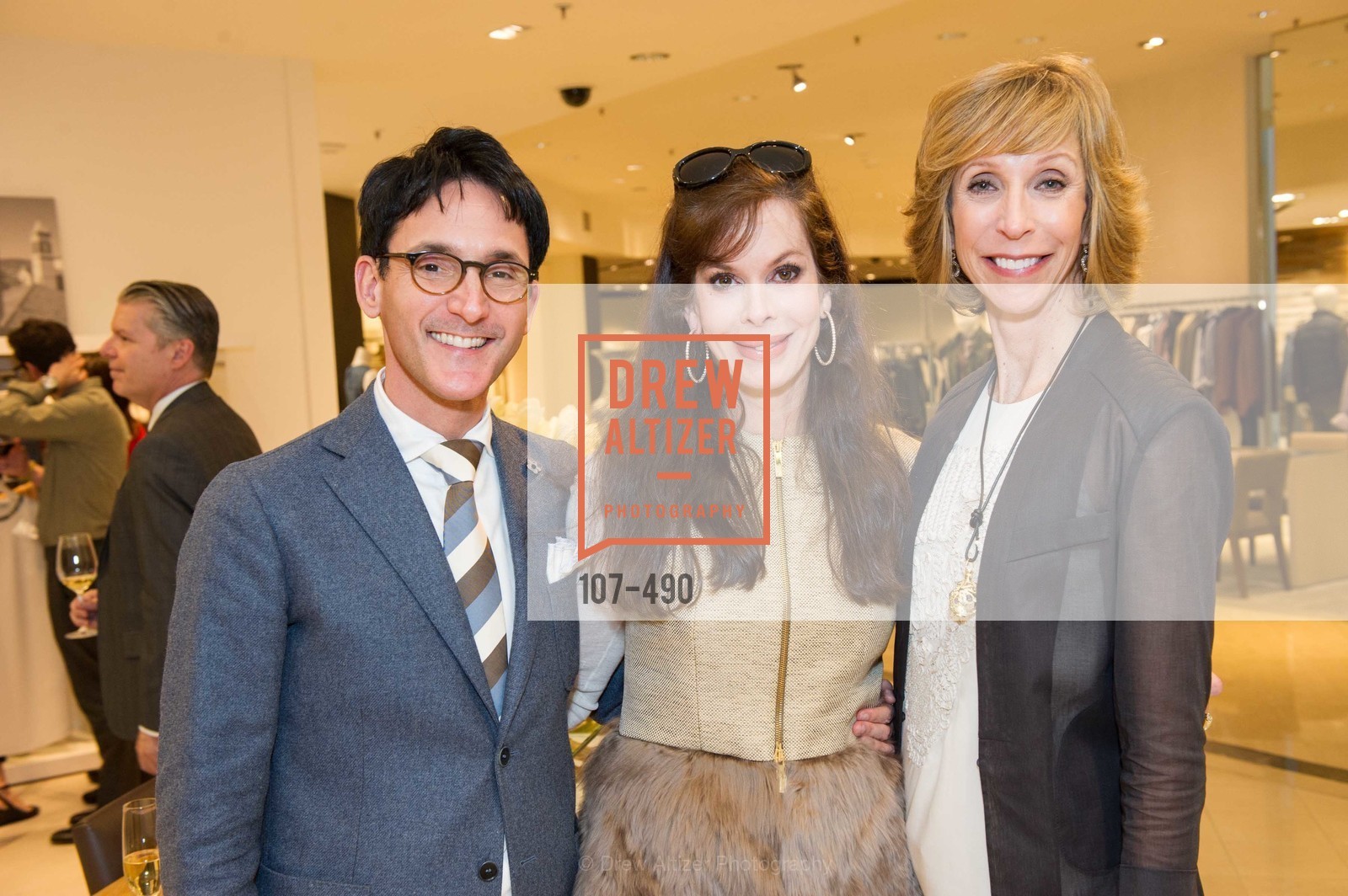 James Krohn, Stephanie Ejabat, Nancy Kukacka, Nancy Kukacka Hosts Brunello Cucinelli at SAKS FIFTH AVENUE Benefitting New Door Ventures, US. The Battery, Photo #107-490 James Krohn, Stephanie Ejabat, Nancy Kukacka, Photo #107-490