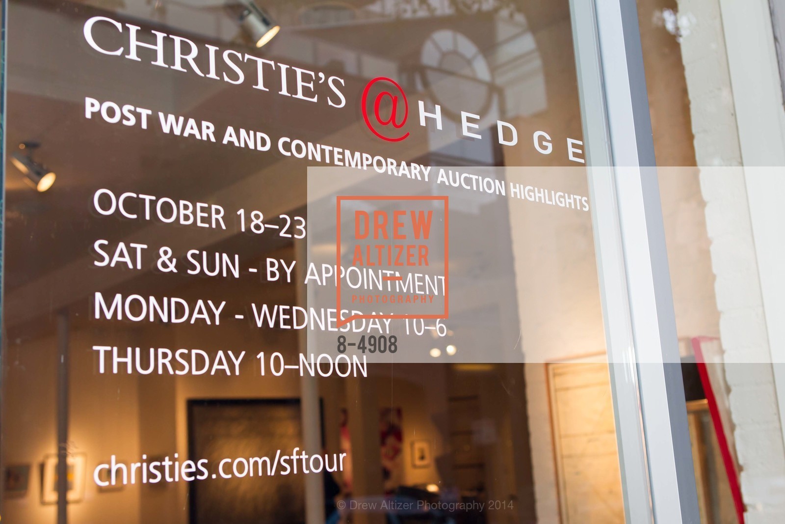 Atmosphere, CHRISTIE'S at HEDGE GALLERY, US, October 22nd, 2014, Photo #8-4908 Atmosphere, Photo #8-4908