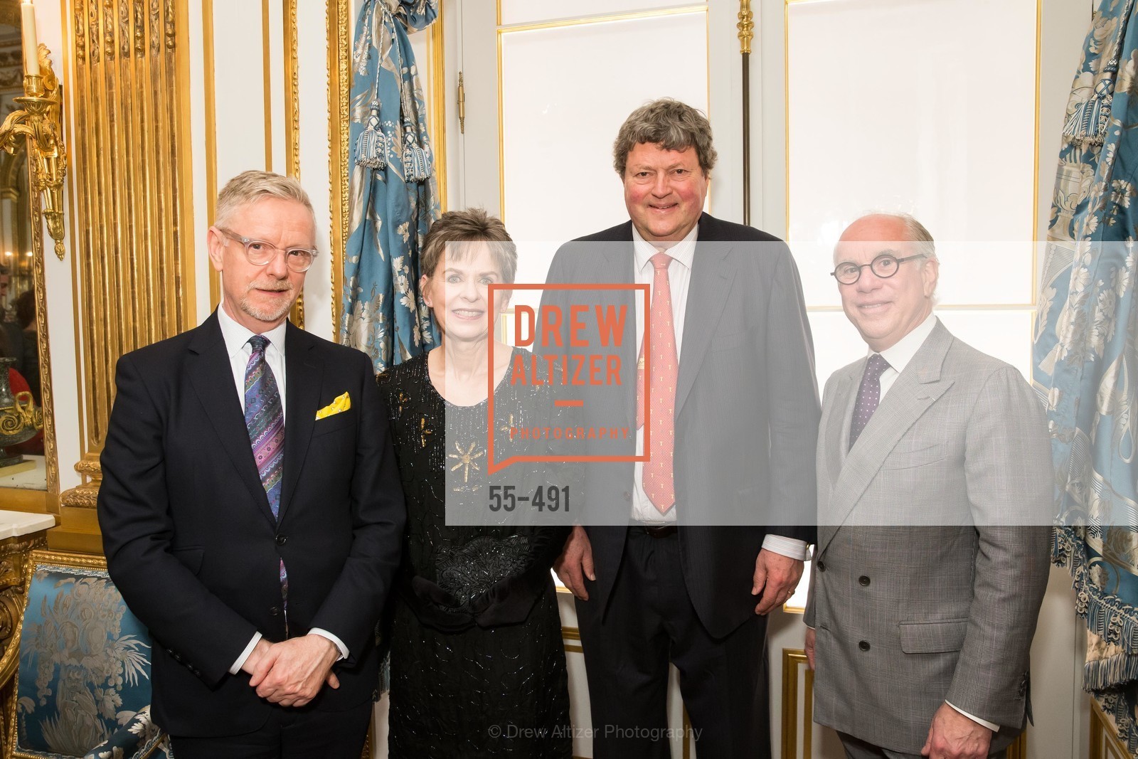 Martin Chapman, Deborah Bigelow, John Gunn, Andrew Skurman, The Salon Doré from the Hôtel de La Trémoille Donor Opening, US. Legion of Honor, April 2nd, 2014,Drew Altizer, Drew Altizer Photography, full-service agency, private events, San Francisco photographer, photographer california
