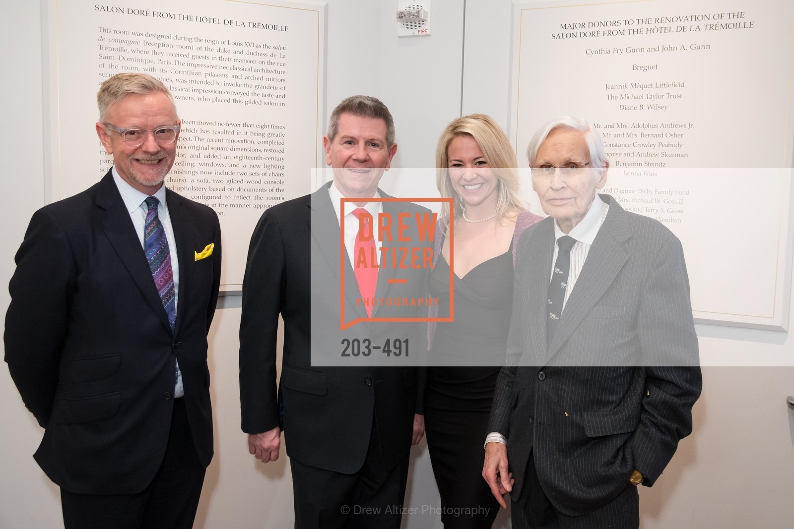 Martin Chapman, Richard Benefield, Anna Buxton, Francis Rigney, The Salon Doré from the Hôtel de La Trémoille Donor Opening, US. Legion of Honor, April 2nd, 2014,Drew Altizer, Drew Altizer Photography, full-service agency, private events, San Francisco photographer, photographer california