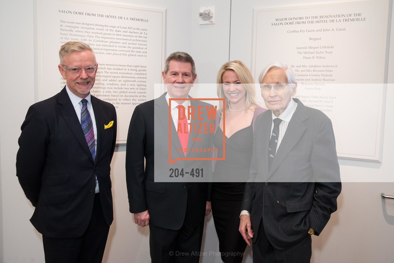 Martin Chapman, Richard Benefield, Anna Buxton, Francis Rigney, The Salon Doré from the Hôtel de La Trémoille Donor Opening, US. Legion of Honor, April 2nd, 2014,Drew Altizer, Drew Altizer Photography, full-service agency, private events, San Francisco photographer, photographer california