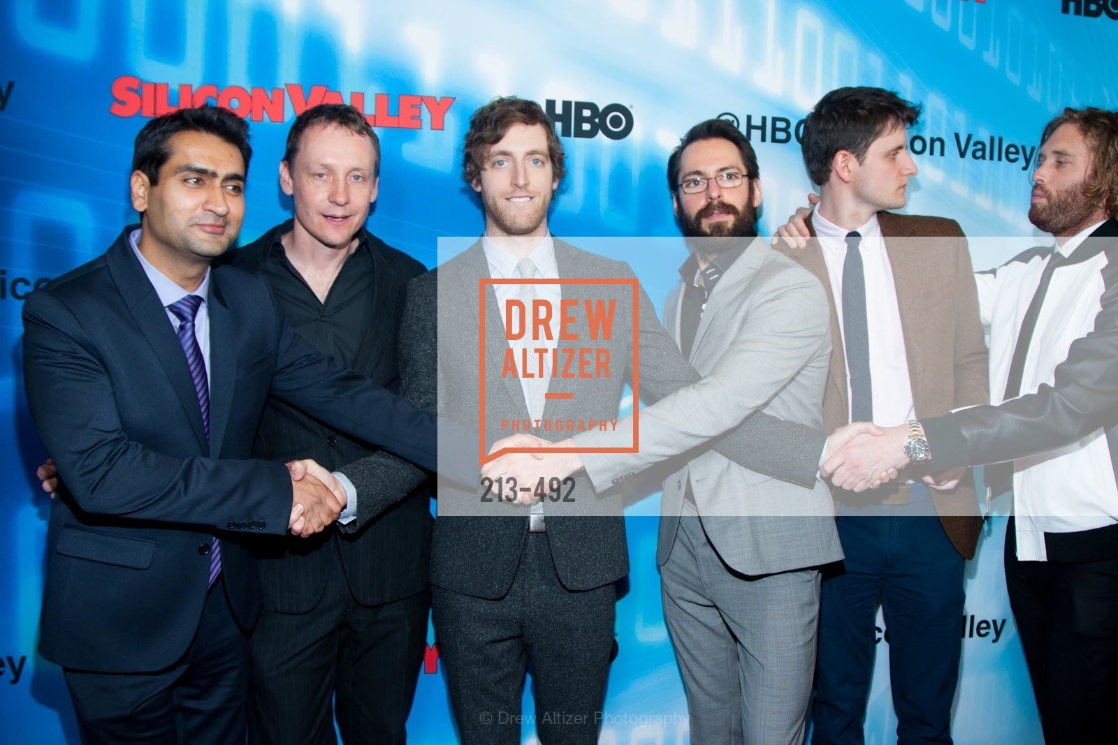 Kumail Nanjiani, Alec Berg, Thomas Middleditch, Martin Starr, Zach Woods, HBO Original Series 'Silicon Valley' Bay Area Premiere, US. US, April 2nd, 2014,Drew Altizer, Drew Altizer Photography, full-service event agency, private events, San Francisco photographer, photographer California