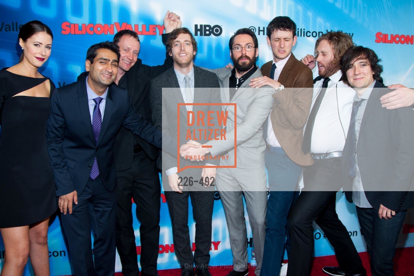 Amanda Crew, Kumail Nanjiani, Alec Berg, Thomas Middleditch, Martin Starr, Zach Woods, TJ Miller, Josh Brener, HBO Original Series 'Silicon Valley' Bay Area Premiere, US. US, April 2nd, 2014,Drew Altizer, Drew Altizer Photography, full-service agency, private events, San Francisco photographer, photographer california