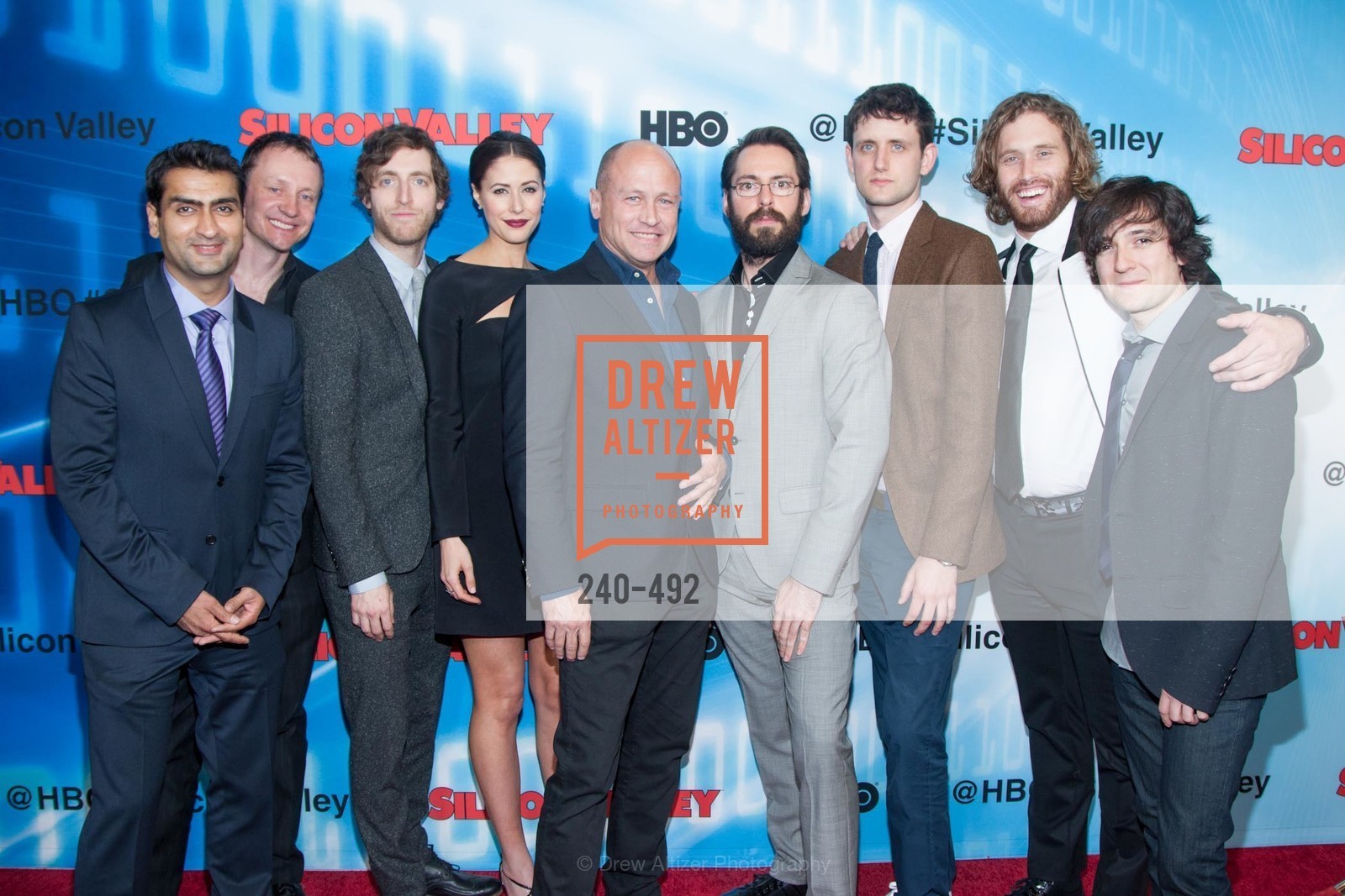 Kumail Nanjiani, Alec Berg, Thomas Middleditch, Amanda Crew, Mike Judge, Martin Starr, Zach Woods, TJ Miller, Josh Brener, HBO Original Series 'Silicon Valley' Bay Area Premiere, US. US, April 2nd, 2014,Drew Altizer, Drew Altizer Photography, full-service event agency, private events, San Francisco photographer, photographer California