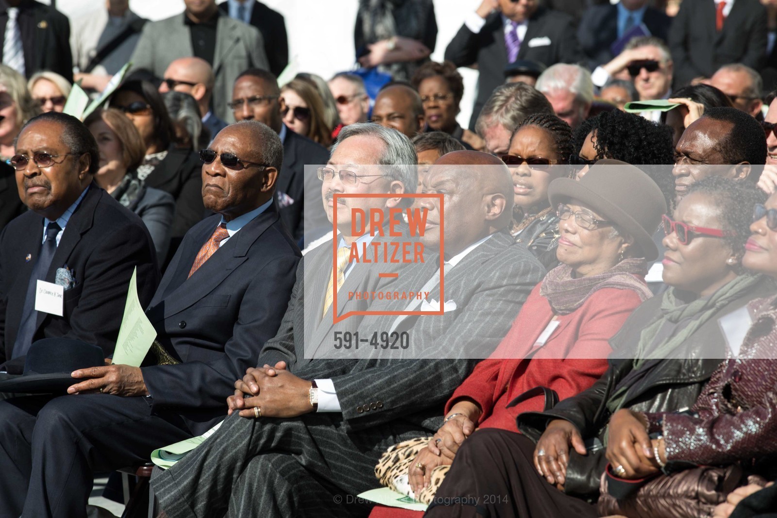 Mayor Ed Lee, Willie Brown, WILLIE L BROWN JR BRIDGE Opening, US, February 11th, 2014, Photo #591-4920 Mayor Ed Lee, Willie Brown, Photo #591-4920