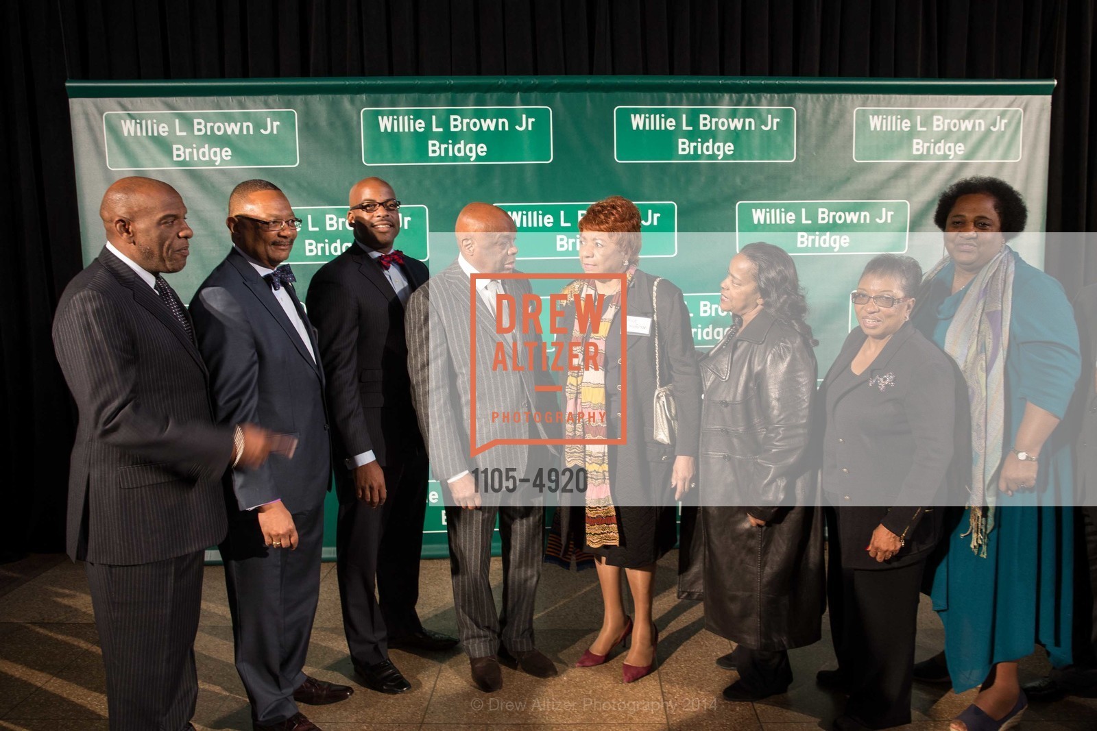 Steven Bradford, Reginald Byron Jones Sawyer Sr., Isadore Hall, Willie Brown, Gwen Moore, Alice Huffman, Shirley Webber, WILLIE L BROWN JR BRIDGE Opening, US, February 11th, 2014, Photo #1105-4920 Steven Bradford, Reginald Byron Jones Sawyer Sr., Isadore Hall, Willie Brown, Gwen Moore, Alice Huffman, Shirley Webber, Photo #1105-4920