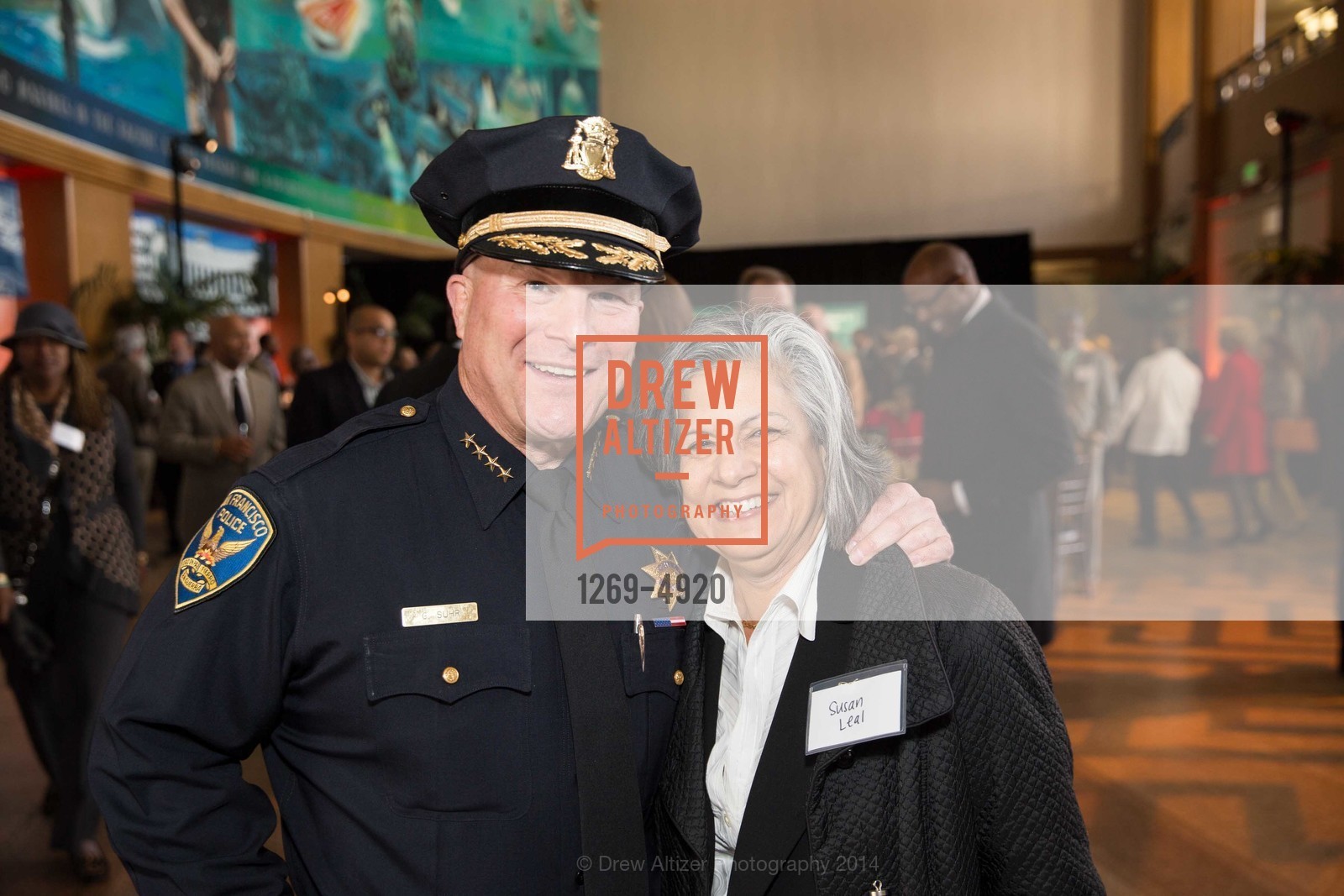 Chief Greg Suhr, Susan Leal, WILLIE L BROWN JR BRIDGE Opening, US, February 11th, 2014, Photo #1269-4920 Chief Greg Suhr, Susan Leal, Photo #1269-4920