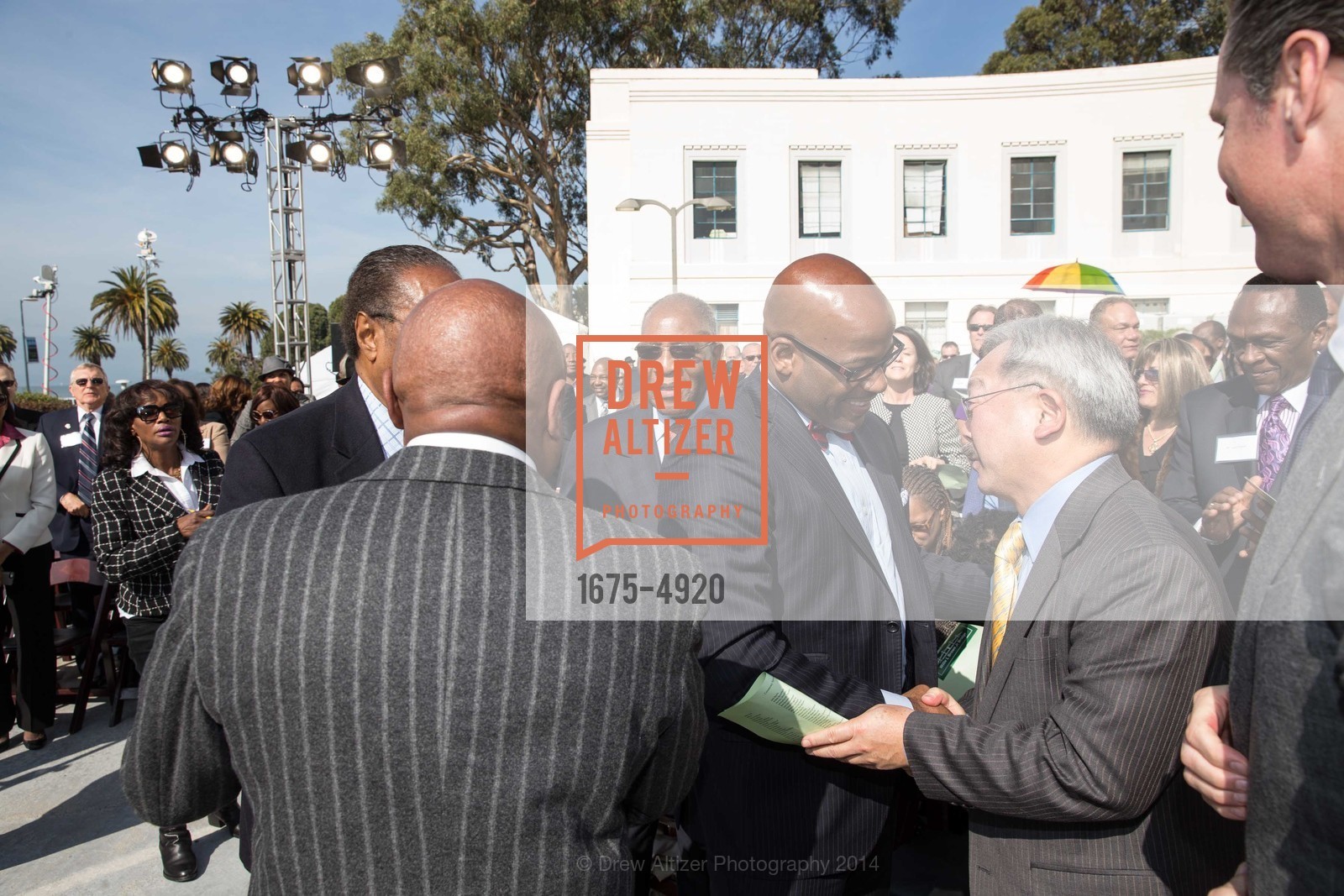 Isadore Hall, Mayor Ed Lee, Gavin Newsom, WILLIE L BROWN JR BRIDGE Opening, US, February 11th, 2014, Photo #1675-4920 Isadore Hall, Mayor Ed Lee, Gavin Newsom, Photo #1675-4920