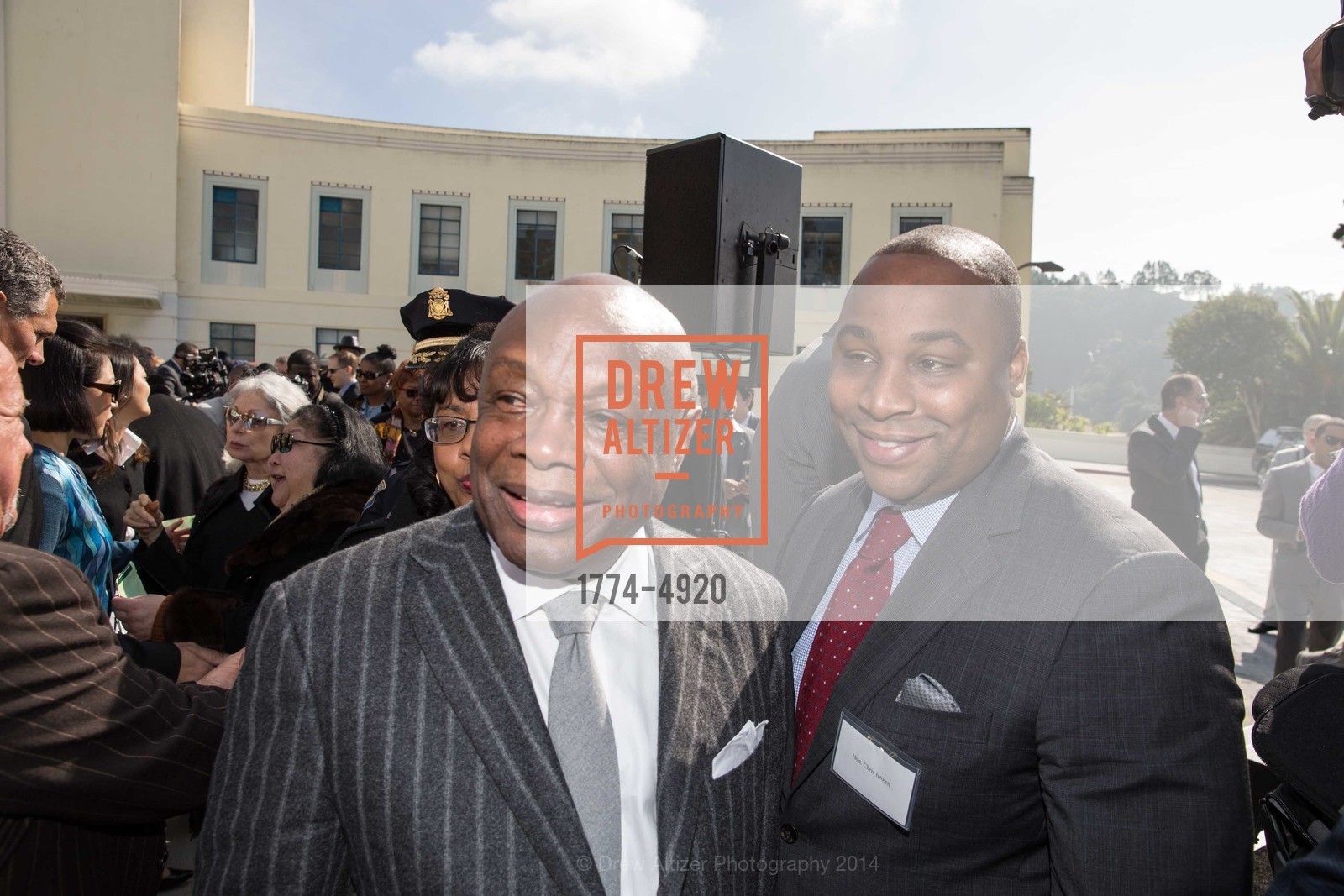 Willie Brown, Chris Brown, WILLIE L BROWN JR BRIDGE Opening, US, February 11th, 2014, Photo #1774-4920 Willie Brown, Chris Brown, Photo #1774-4920