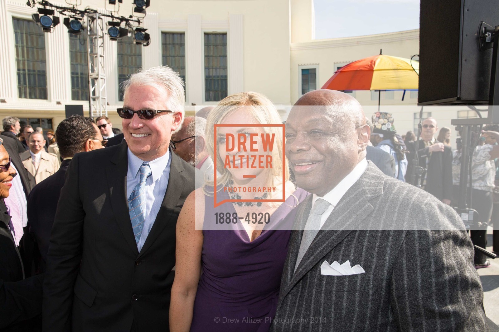 George Gascone, Fabiola Gascone, Willie Brown, WILLIE L BROWN JR BRIDGE Opening, US, February 11th, 2014, Photo #1888-4920 George Gascone, Fabiola Gascone, Willie Brown, Photo #1888-4920