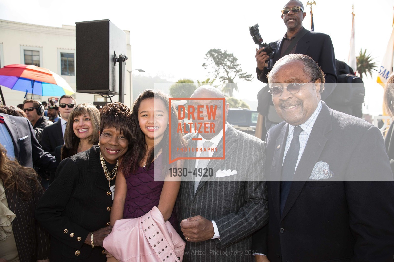 Sydney Brown, Willie Brown, Dr.Clarence B. Jones, WILLIE L BROWN JR BRIDGE Opening, US, February 11th, 2014, Photo #1930-4920 Sydney Brown, Willie Brown, Dr.Clarence B. Jones, Photo #1930-4920