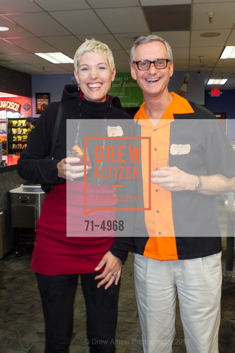 Eliza Hart, David Whiteside, SCAVULLO DESIGN & WHITESIDE MANAGEMENT Bowling Party, US, December 5th, 2014, Photo #71-4968 Eliza Hart, David Whiteside, Photo #71-4968