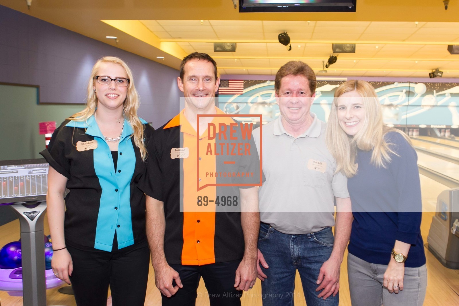 Isabel Solomon, Brad Hubbell, Steve Welch, Monica Ream, SCAVULLO DESIGN & WHITESIDE MANAGEMENT Bowling Party, US, December 5th, 2014, Photo #89-4968 Isabel Solomon, Brad Hubbell, Steve Welch, Monica Ream, Photo #89-4968