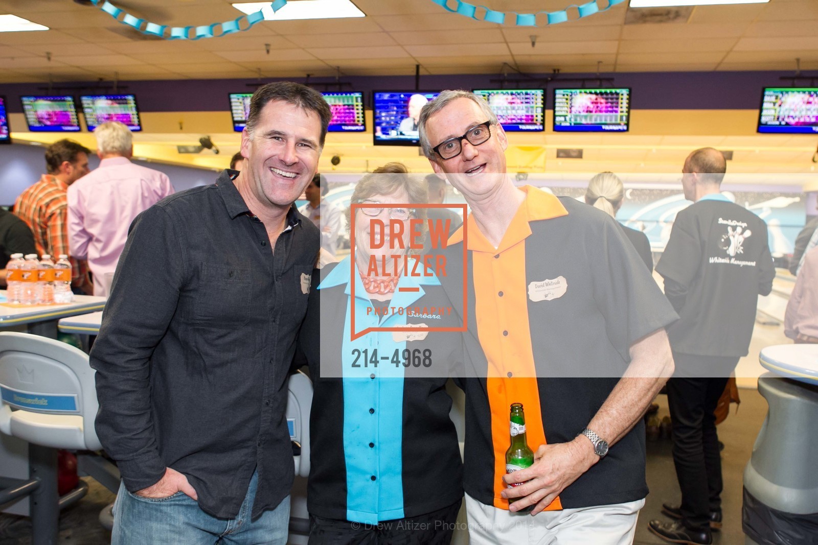 Bryan Murphy, Barbara Scavullo, David Whiteside, SCAVULLO DESIGN & WHITESIDE MANAGEMENT Bowling Party, US, December 5th, 2014, Photo #214-4968 Bryan Murphy, Barbara Scavullo, David Whiteside, Photo #214-4968