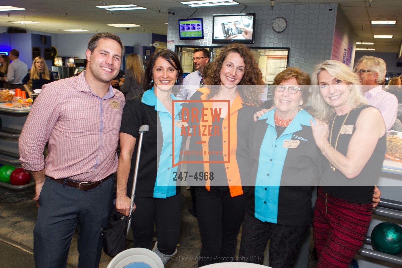 Dustin Moore, Janine Aurichio, Katherine Cro, Barbara Scavullo, Kathy Best, SCAVULLO DESIGN & WHITESIDE MANAGEMENT Bowling Party, US, December 5th, 2014, Photo #247-4968 Dustin Moore, Janine Aurichio, Katherine Cro, Barbara Scavullo, Kathy Best, Photo #247-4968