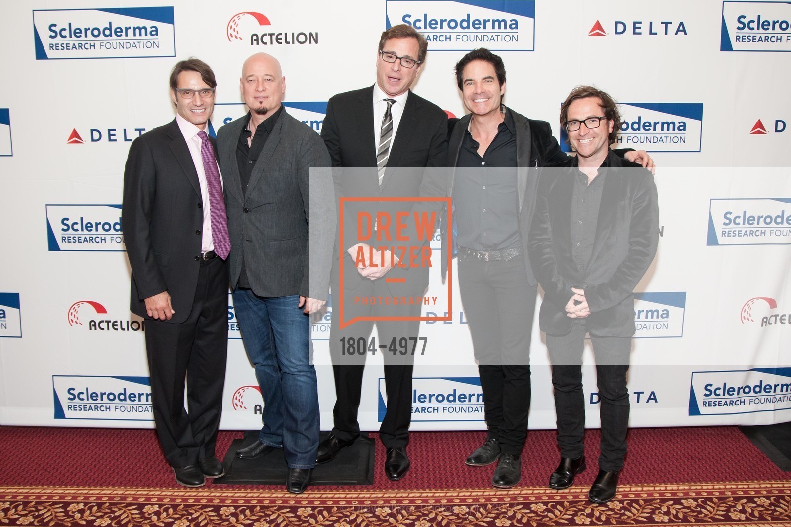 Luke Evnin, Jimmy Stafford, Bob Saget, Pat Monahan, Jerry Becker, Cool Comedy - Hot Cuisine: A benefit for the Scleroderma Research Foundation, US, April 23rd, 2014, Photo #1804-4977 Luke Evnin, Jimmy Stafford, Bob Saget, Pat Monahan, Jerry Becker, Photo #1804-4977