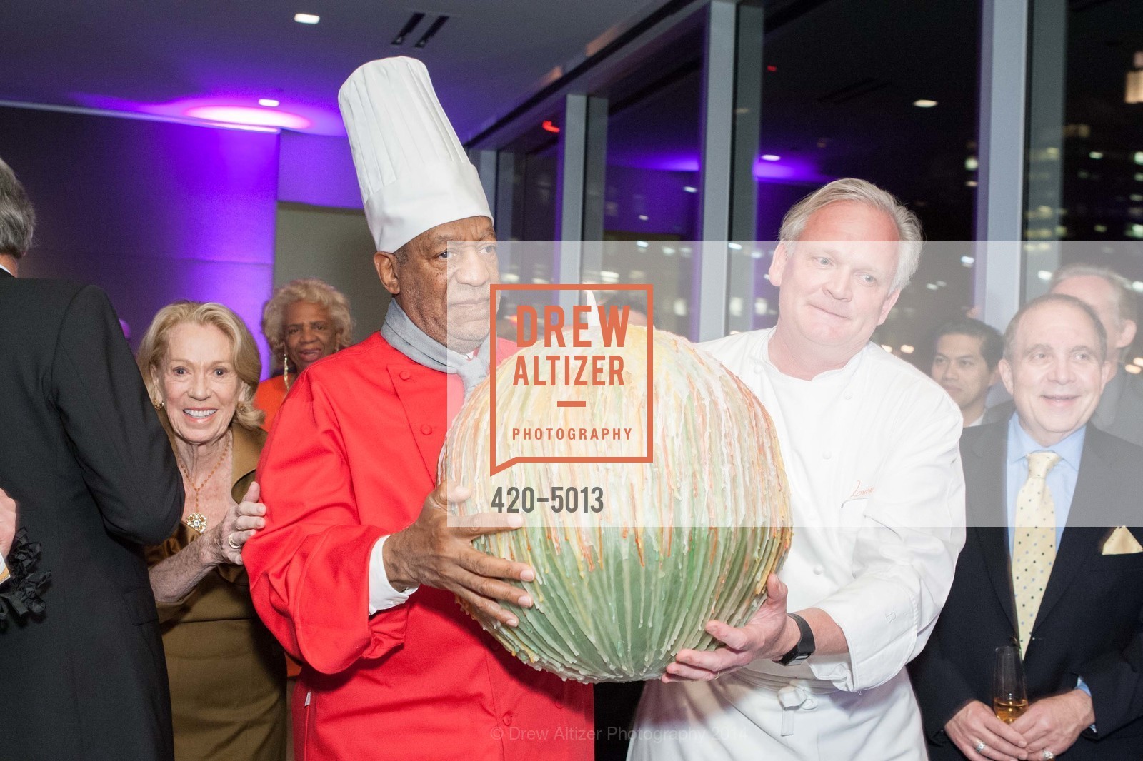 Charlotte Shultz, Bill Cosby, Chef Lucas Schoemaker, WILLIE BROWN Birthday Party, US, March 20th, 2014, Photo #420-5013 Charlotte Shultz, Bill Cosby, Chef Lucas Schoemaker, Photo #420-5013