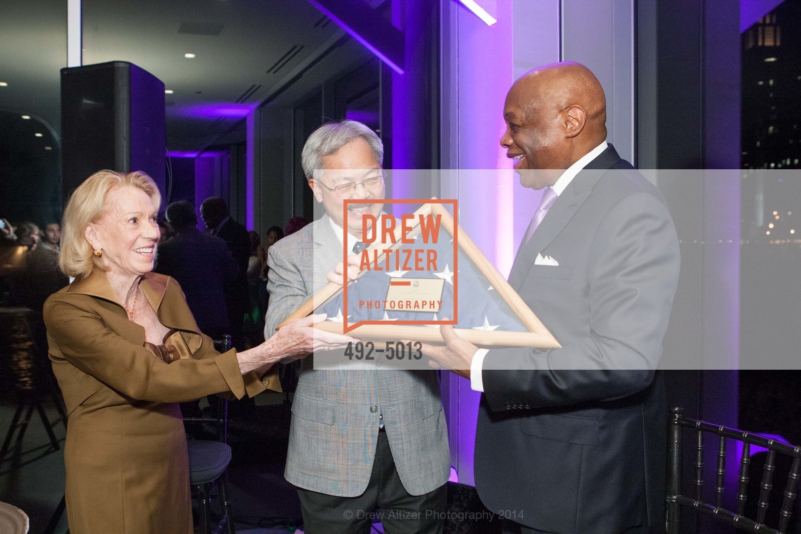 Charlotte Shultz, Mayor Ed Lee, Willie Brown, WILLIE BROWN Birthday Party, US, March 20th, 2014, Photo #492-5013 Charlotte Shultz, Mayor Ed Lee, Willie Brown, Photo #492-5013