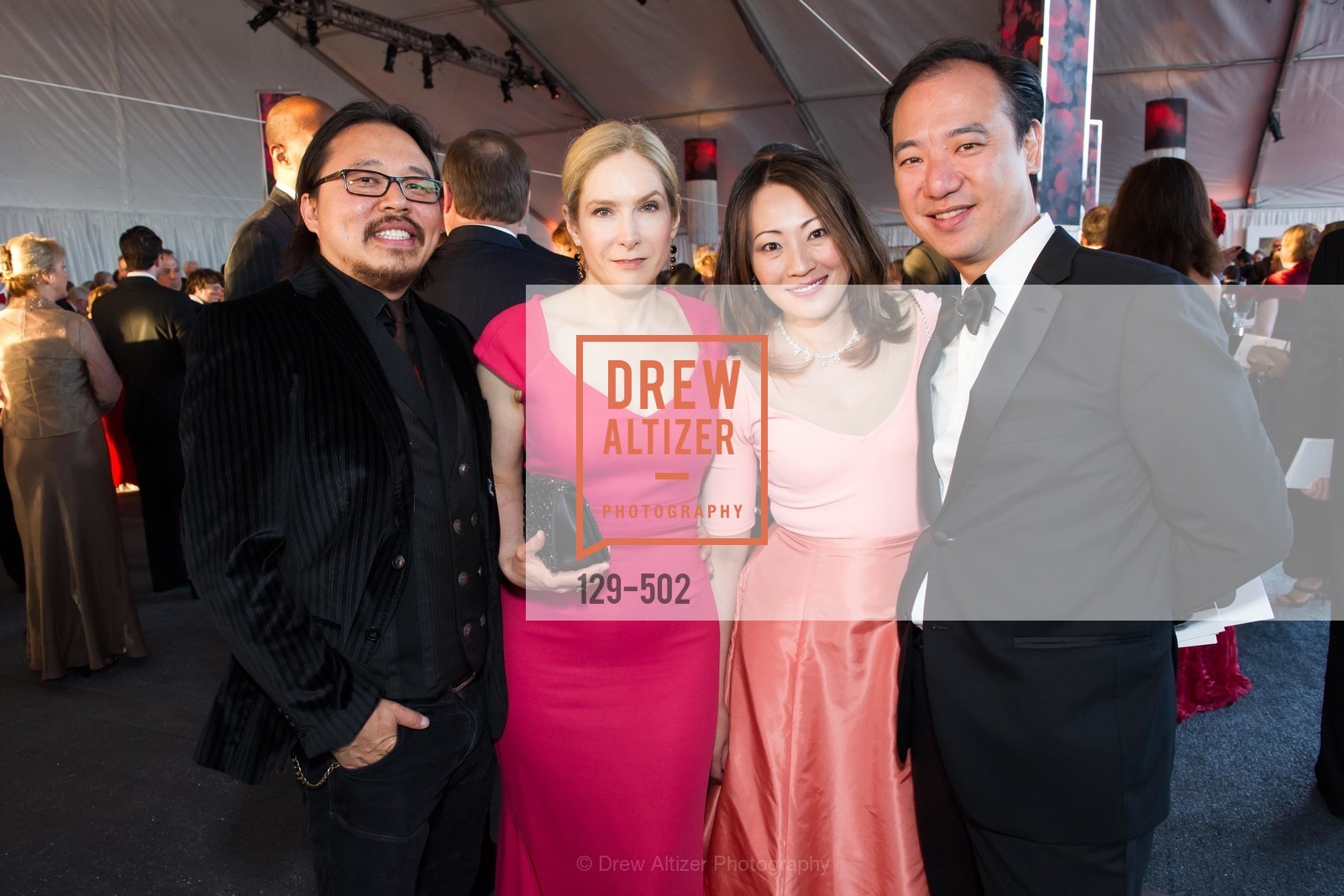 Jack Wu, Audrey Wu, Halena Au, Pang Au, 2014 RED CROSS Gala Honoring Paula Downey as the American Red Cross Bay Area Chapter Humanitarian CEO of the Year, US. Treasure Island (The Great Lawn), Photo #129-502 Jack Wu, Audrey Wu, Halena Au, Pang Au, Photo #129-502