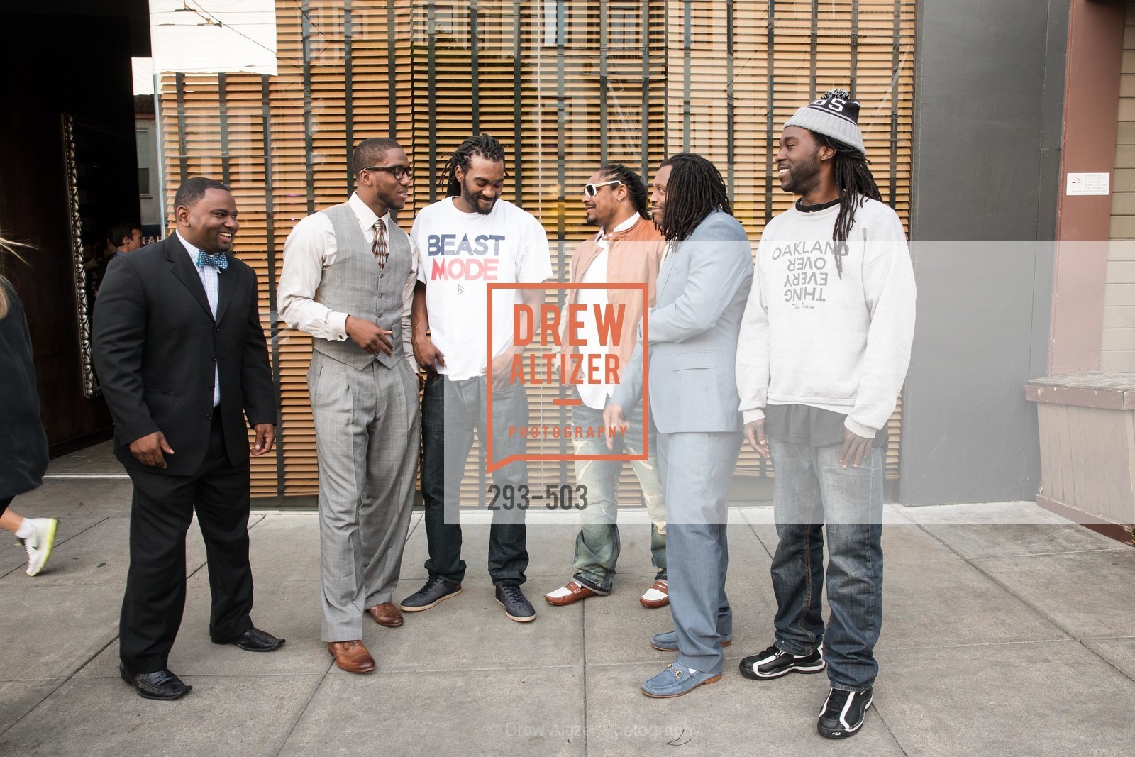 Kevin Parker, Josh Johnson, Marshawn Lynch, NFL CELEBRITY Bartending Event, US. US, April 7th, 2014,Drew Altizer, Drew Altizer Photography, full-service agency, private events, San Francisco photographer, photographer california