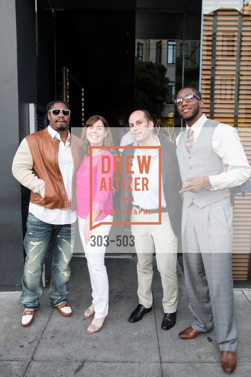 Marshawn Lynch, Lynne Roberts, Greg Roberts, Josh Johnson, NFL CELEBRITY Bartending Event, US. US, April 7th, 2014,Drew Altizer, Drew Altizer Photography, full-service agency, private events, San Francisco photographer, photographer california