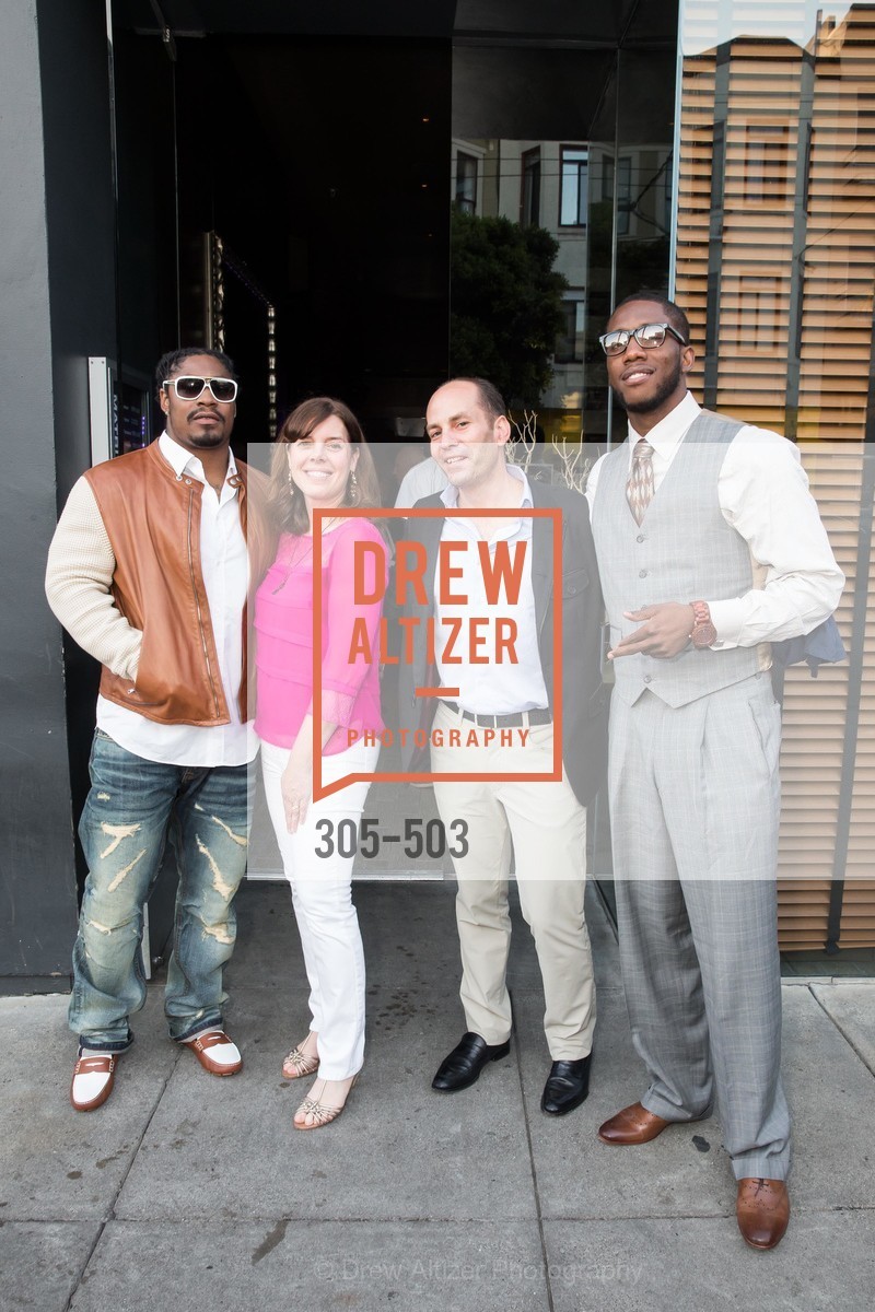 Marshawn Lynch, Lynne Roberts, Greg Roberts, Josh Johnson, NFL CELEBRITY Bartending Event, US. US, April 7th, 2014,Drew Altizer, Drew Altizer Photography, full-service agency, private events, San Francisco photographer, photographer california