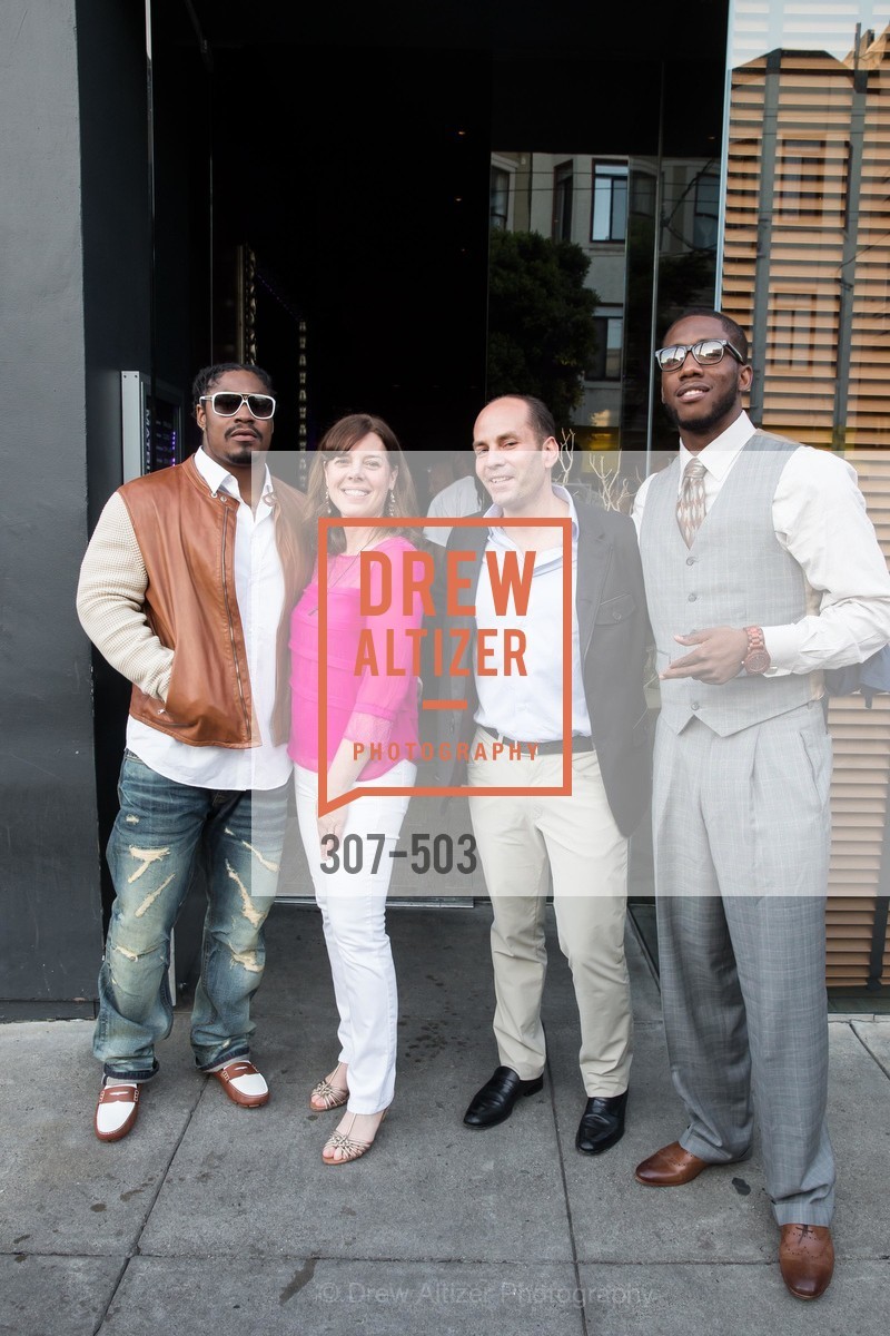 Marshawn Lynch, Lynne Roberts, Greg Roberts, Josh Johnson, NFL CELEBRITY Bartending Event, US. US, April 7th, 2014,Drew Altizer, Drew Altizer Photography, full-service agency, private events, San Francisco photographer, photographer california
