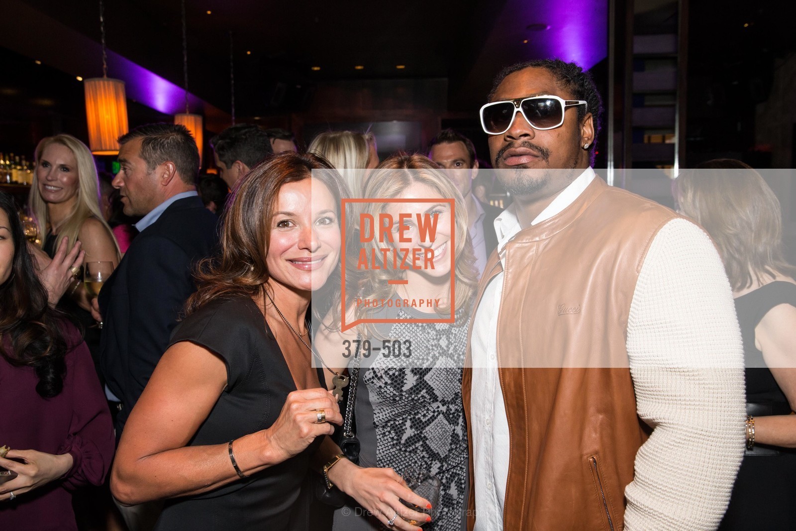 Claudia Ross, Tara Shane, Marshawn Lynch, NFL CELEBRITY Bartending Event, US. US, April 7th, 2014,Drew Altizer, Drew Altizer Photography, full-service agency, private events, San Francisco photographer, photographer california