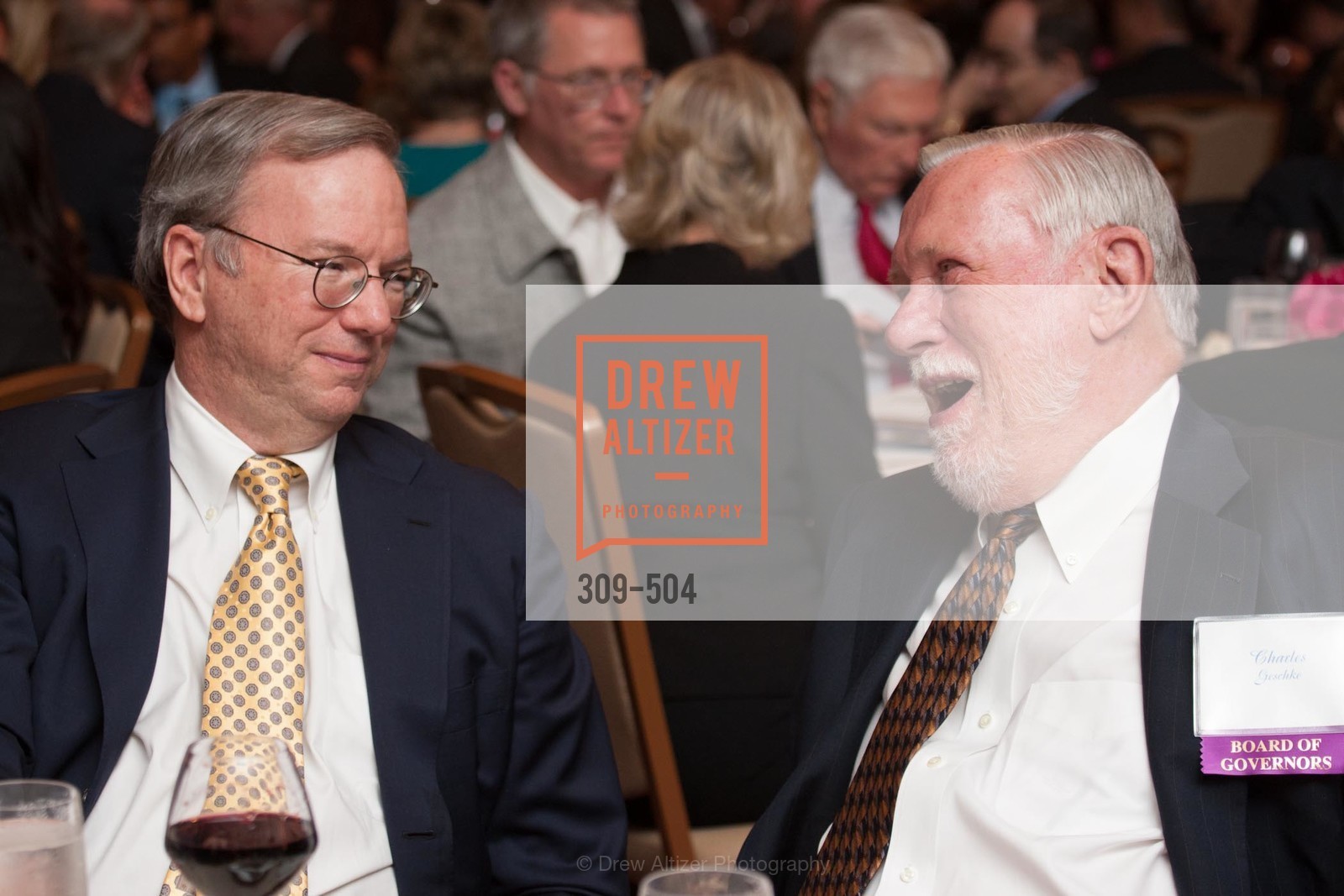 Eric Schmidt, Charles Geschke, COMMONWEALTH CLUB'S Annual Distinguished Citizen Award Dinner, US. US, April 8th, 2014,Drew Altizer, Drew Altizer Photography, full-service agency, private events, San Francisco photographer, photographer california
