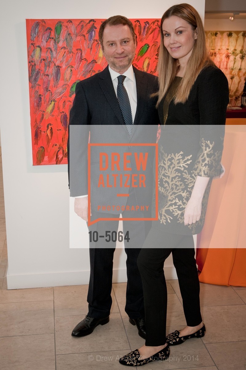 Serge Sorokko, Tatiana Sorokko, Hunt Slonem: "Quantum Leap" Exhibition Opening at the SERGE SOROKKO GALLERY, US, March 20th, 2014, Photo #10-5064 Serge Sorokko, Tatiana Sorokko, Photo #10-5064