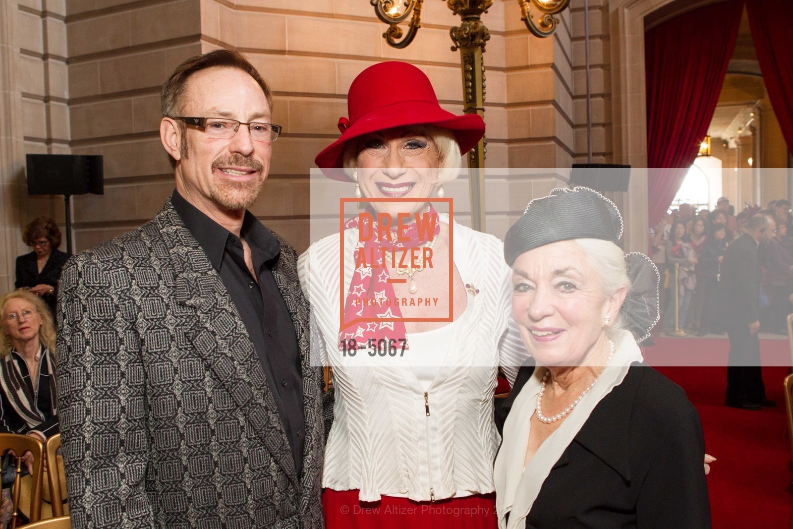 Patrick Carney, Donna Sachet, Ellen Schumer, San Francisco Salutes 40 Years Of Stephen Silver's BEACH BLANKET BABYLON, US, June 6th, 2014, Photo #18-5067 Patrick Carney, Donna Sachet, Ellen Schumer, Photo #18-5067