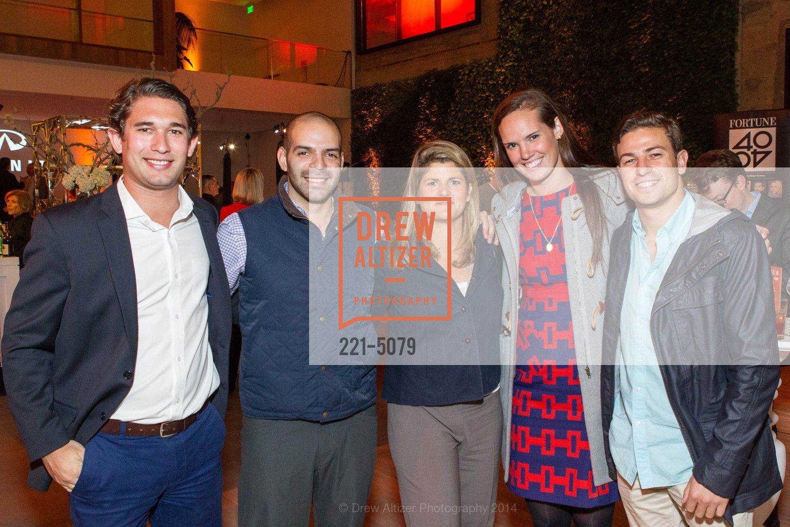 Cody Shevitz, Eric Gonsenheim, Isabelle Fymat, Gabby Contro, Phil Boyer, FORTUNE 40 UNDER 40 2014, US, October 24th, 2014, Photo #221-5079 Cody Shevitz, Eric Gonsenheim, Isabelle Fymat, Gabby Contro, Phil Boyer, Photo #221-5079