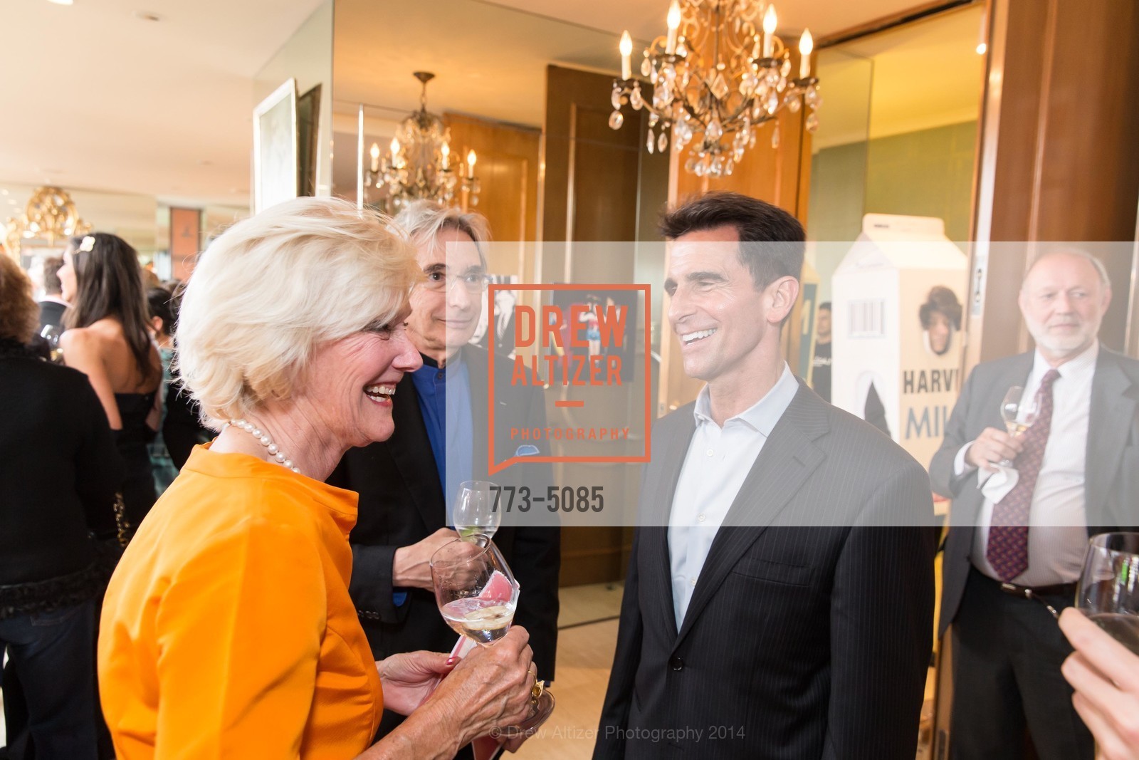 Judy Wilbur, Michael Tilson Thomas, Senator Mark Leno, George and Charlotte Shultz Celebrate 40 Years of BEACH BLANKET BABYLON, US, June 6th, 2014, Photo #773-5085 Judy Wilbur, Michael Tilson Thomas, Senator Mark Leno, Photo #773-5085