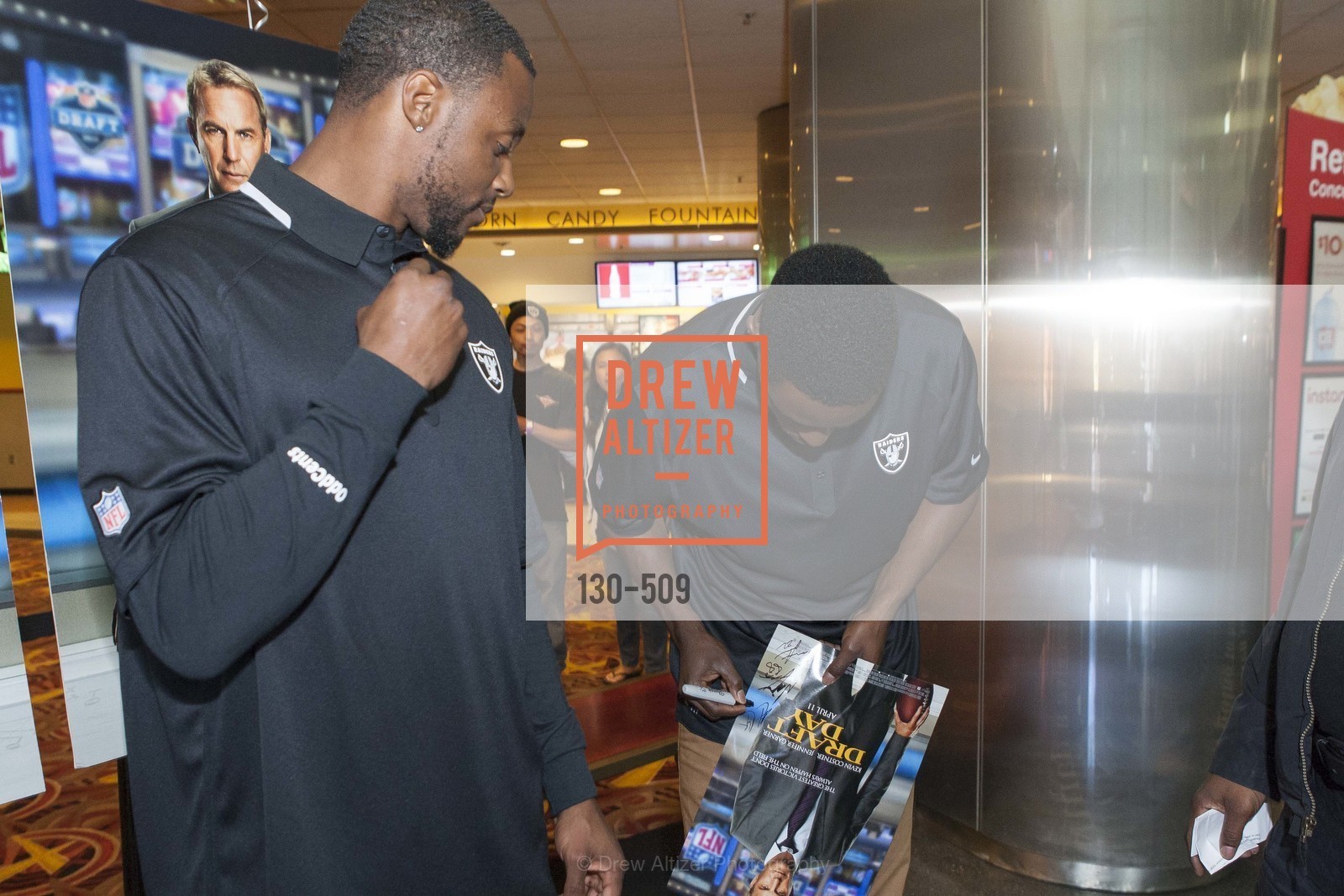 Latavius Murray, Chimdi Chekwa, SUMMIT ENTERTAINMENT Presents a Special Screening of DRAFT DAY with the Oakland Raiders, US. AMC 16 Shellmound, Emeryville, Ca, April 9th, 2014,Drew Altizer, Drew Altizer Photography, full-service event agency, private events, San Francisco photographer, photographer California