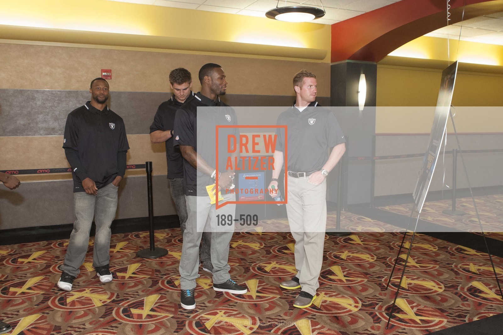 Taiwan Jones, Nick Kasa, Latavius Murray, Matthew McGloin, SUMMIT ENTERTAINMENT Presents a Special Screening of DRAFT DAY with the Oakland Raiders, US. AMC 16 Shellmound, Emeryville, Ca, April 9th, 2014,Drew Altizer, Drew Altizer Photography, full-service agency, private events, San Francisco photographer, photographer california