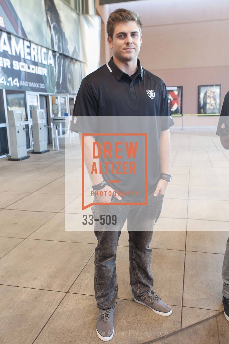 Nick Kasa, SUMMIT ENTERTAINMENT Presents a Special Screening of DRAFT DAY with the Oakland Raiders, US. AMC 16 Shellmound, Emeryville, Ca, April 9th, 2014,Drew Altizer, Drew Altizer Photography, full-service agency, private events, San Francisco photographer, photographer california