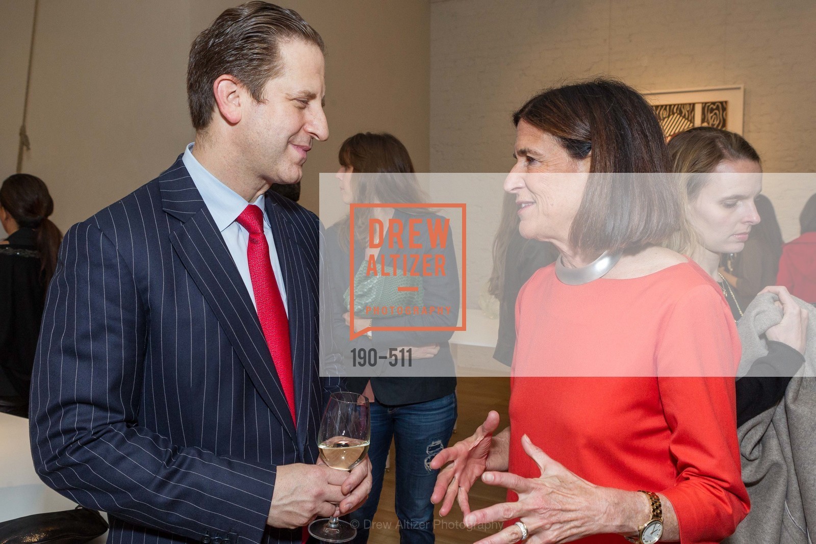 Robert Shwarts, Ellanor Notides, CHRISTIE'S Preview to Benefit CalArts School of Art, US. Hedge Gallery 501 Pacific Avenue, April 9th, 2014,Drew Altizer, Drew Altizer Photography, full-service agency, private events, San Francisco photographer, photographer california