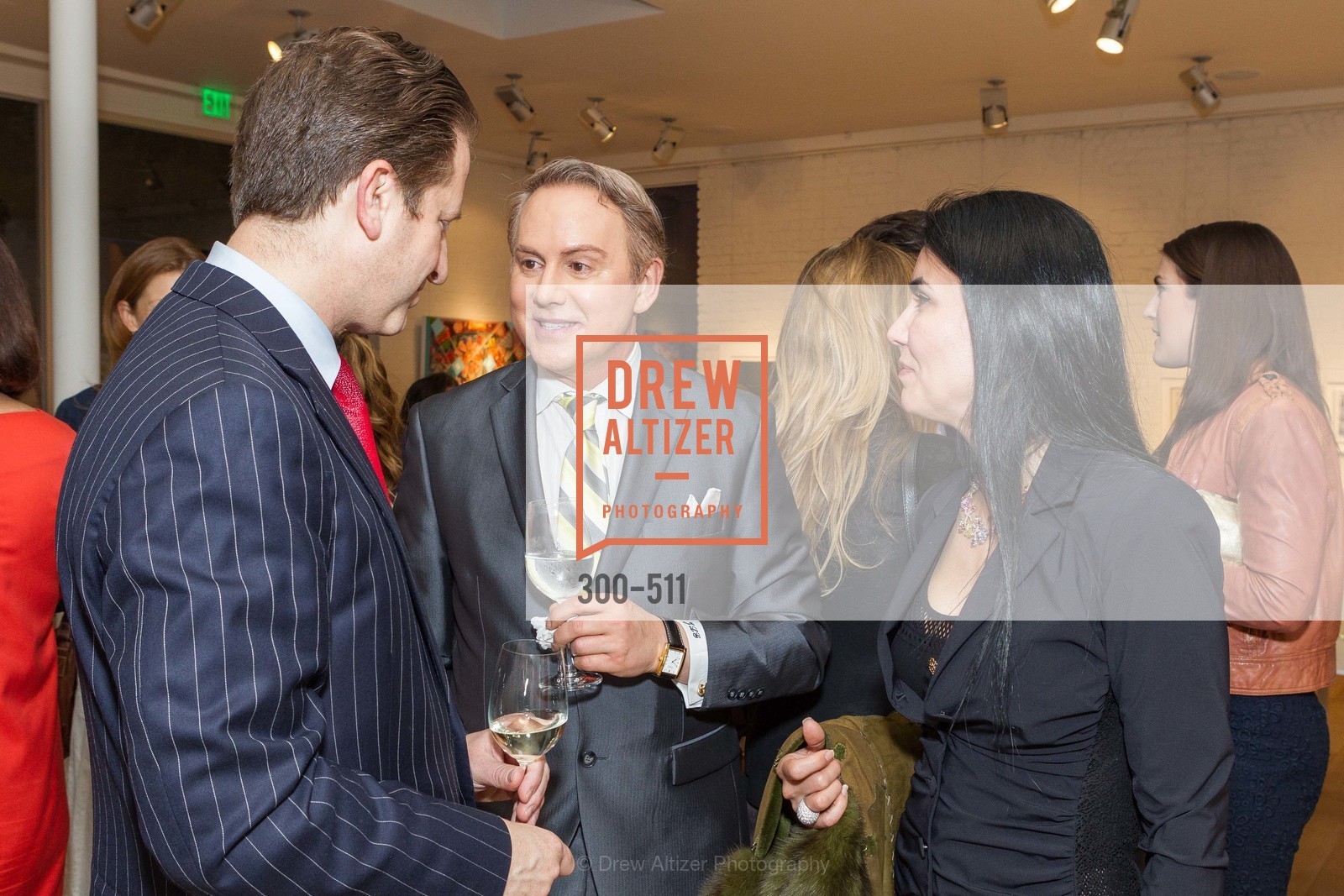 Robert Shwarts, Joel Goodrich, Afsaneh Akhtari, CHRISTIE'S Preview to Benefit CalArts School of Art, US. Hedge Gallery 501 Pacific Avenue, April 9th, 2014,Drew Altizer, Drew Altizer Photography, full-service agency, private events, San Francisco photographer, photographer california