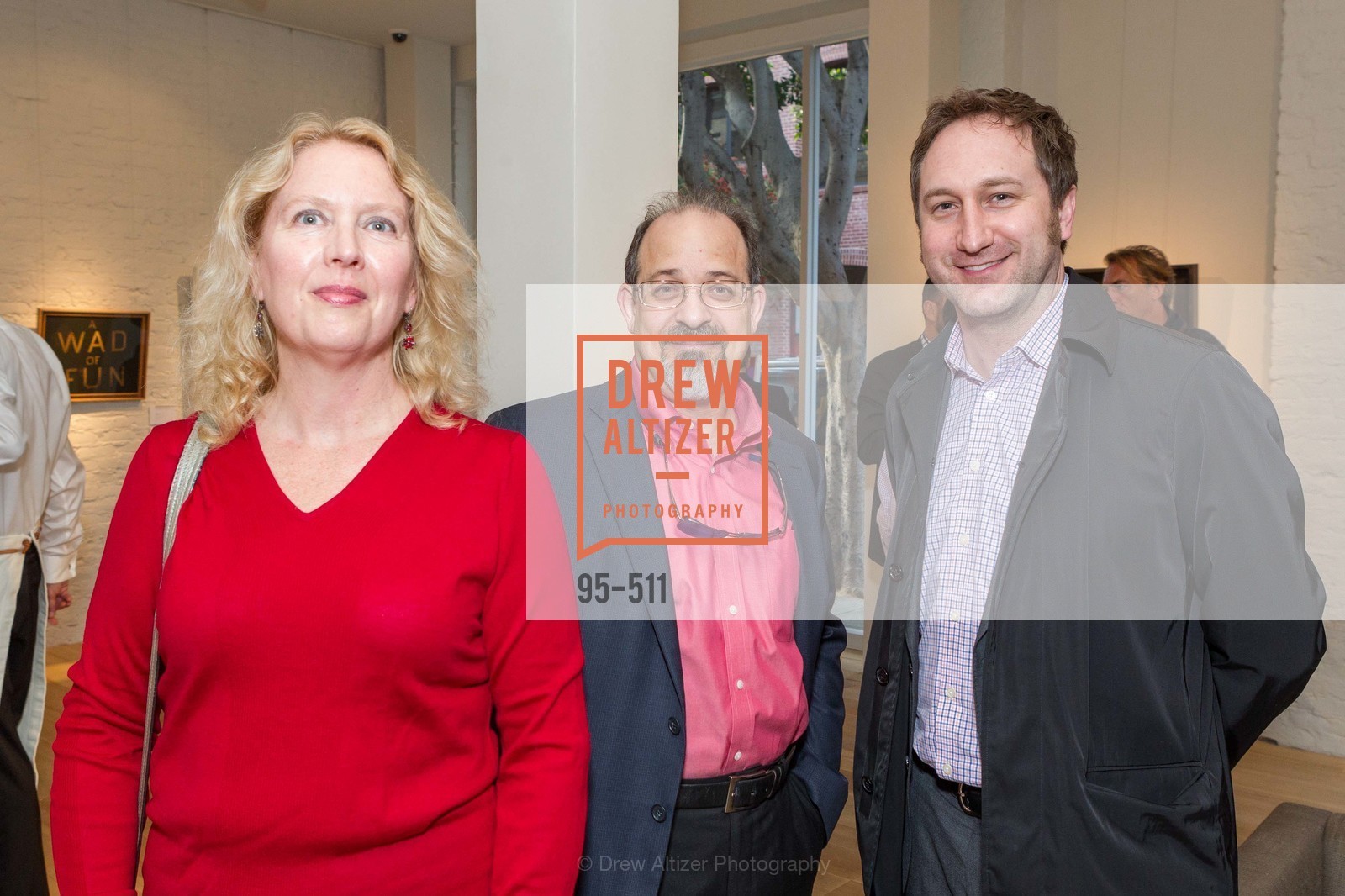 Rhonda Kaufman, Steve Guttmann, Jonathan Laib, CHRISTIE'S Preview to Benefit CalArts School of Art, US. Hedge Gallery 501 Pacific Avenue, Photo #95-511 Rhonda Kaufman, Steve Guttmann, Jonathan Laib, Photo #95-511