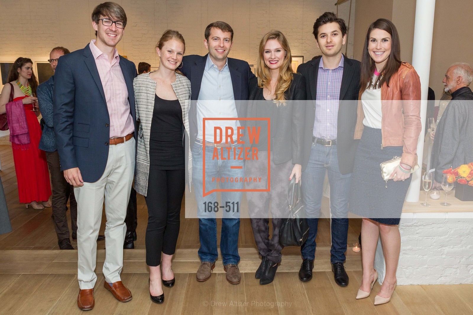Drew James, Charlie Adamski, Jory Caulkins, Courtney Colman, Ben Colman, Lindsay Wishart, CHRISTIE'S Preview to Benefit CalArts School of Art, US. Hedge Gallery 501 Pacific Avenue, April 9th, 2014,Drew Altizer, Drew Altizer Photography, full-service agency, private events, San Francisco photographer, photographer california