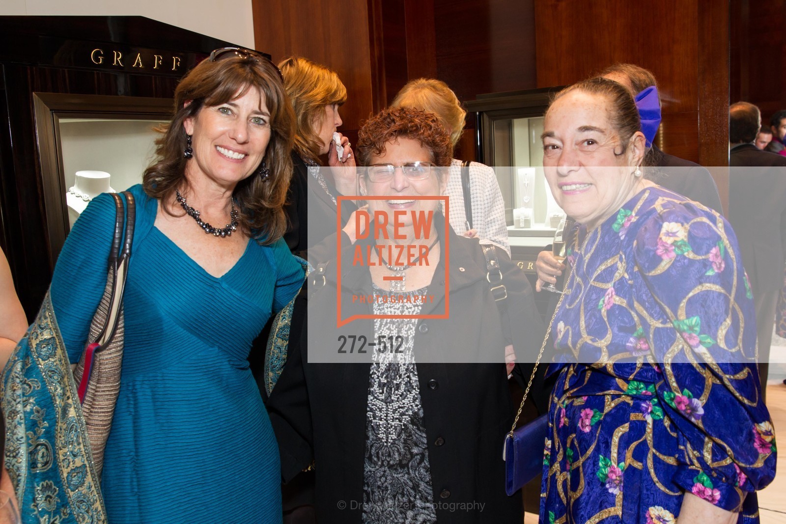 Michele Melvin, Jan Spielberger, Tasia Melvin, GRAFF Celebrates SMUIN BALLET, US. 237 Post Street SF, Photo #272-512 Michele Melvin, Jan Spielberger, Tasia Melvin, Photo #272-512