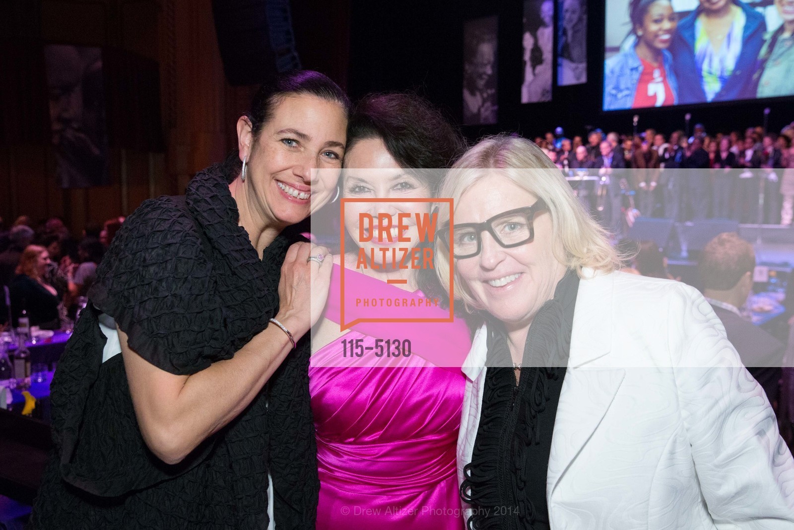 Claire Albanese, Janice Mirikitani, Amy Errett, GLIDE Annual Holiday Jam: Legends Live, US, December 5th, 2014, Photo #115-5130 Claire Albanese, Janice Mirikitani, Amy Errett, Photo #115-5130