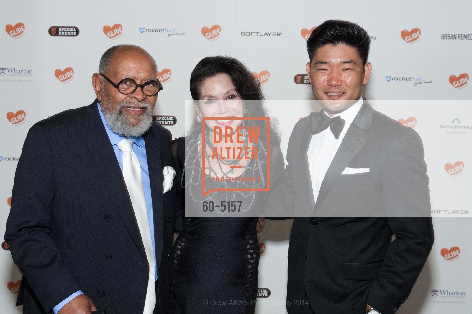 Rev. Cecil Williams, Janice Mirikitani, Mike Kim, Fifth Annual GLIDE Legacy Gala: A Love Supreme, US, July 26th, 2014, Photo #60-5157 Rev. Cecil Williams, Janice Mirikitani, Mike Kim, Photo #60-5157