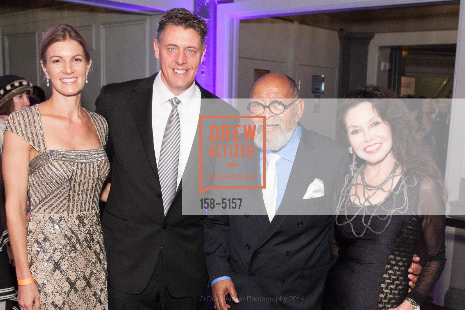 Angela Maguire, Ched Vanderlinden, Rev. Cecil Williams, Janice Mirikitani, Fifth Annual GLIDE Legacy Gala: A Love Supreme, US, July 26th, 2014, Photo #158-5157 Angela Maguire, Ched Vanderlinden, Rev. Cecil Williams, Janice Mirikitani, Photo #158-5157
