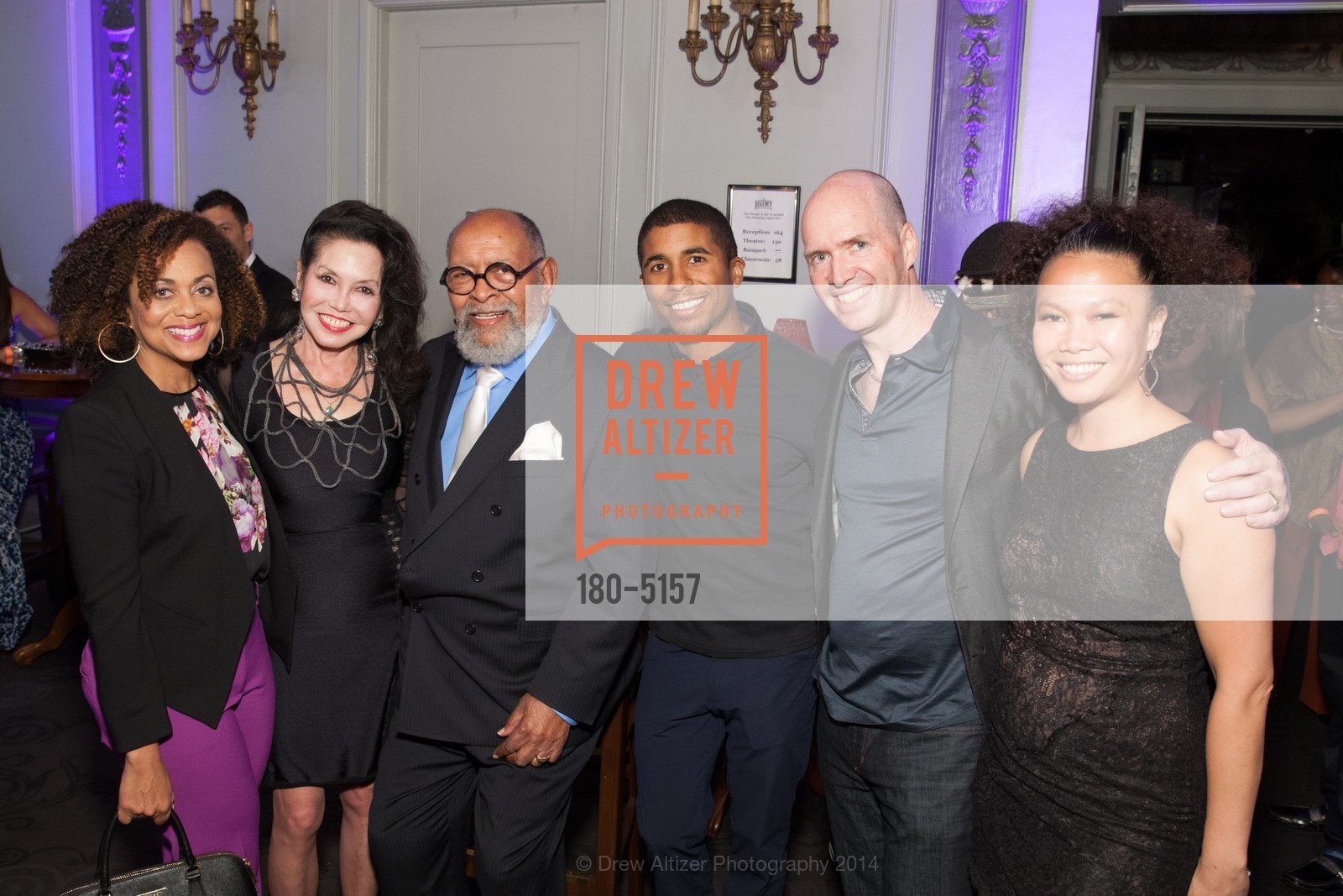 Felicia Horowitz, Janice Mirikitani, Rev. Cecil Williams, Chris Lyons, Ben Horowitz, Dori Caminong, Photo #180-5157