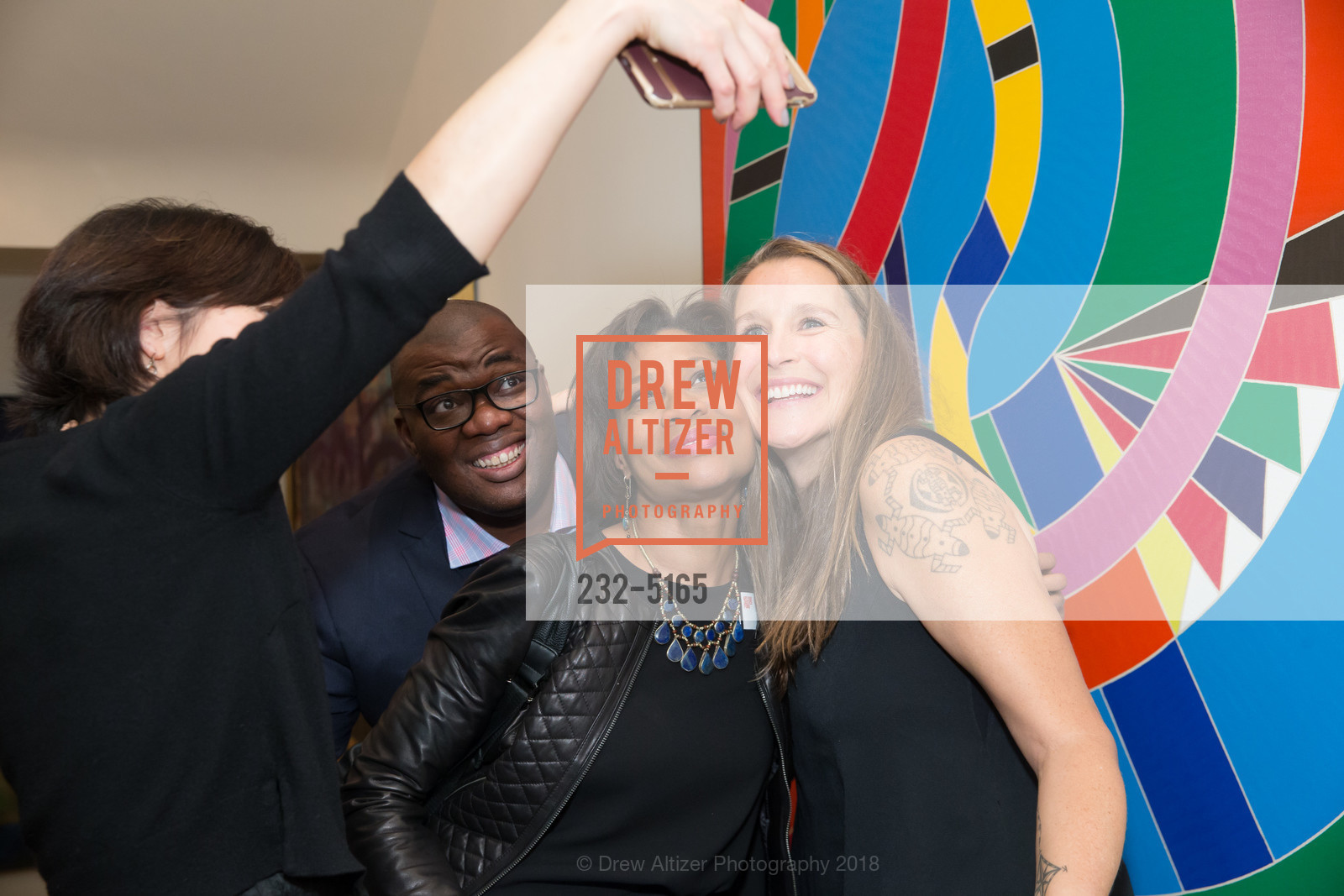 Robert Rooks, Tanya Coke, Catherine Gund, Art for Justice Reception, Private Residence, February 21st, 2018, Photo #232-5165 Robert Rooks, Tanya Coke, Catherine Gund, Photo #232-5165