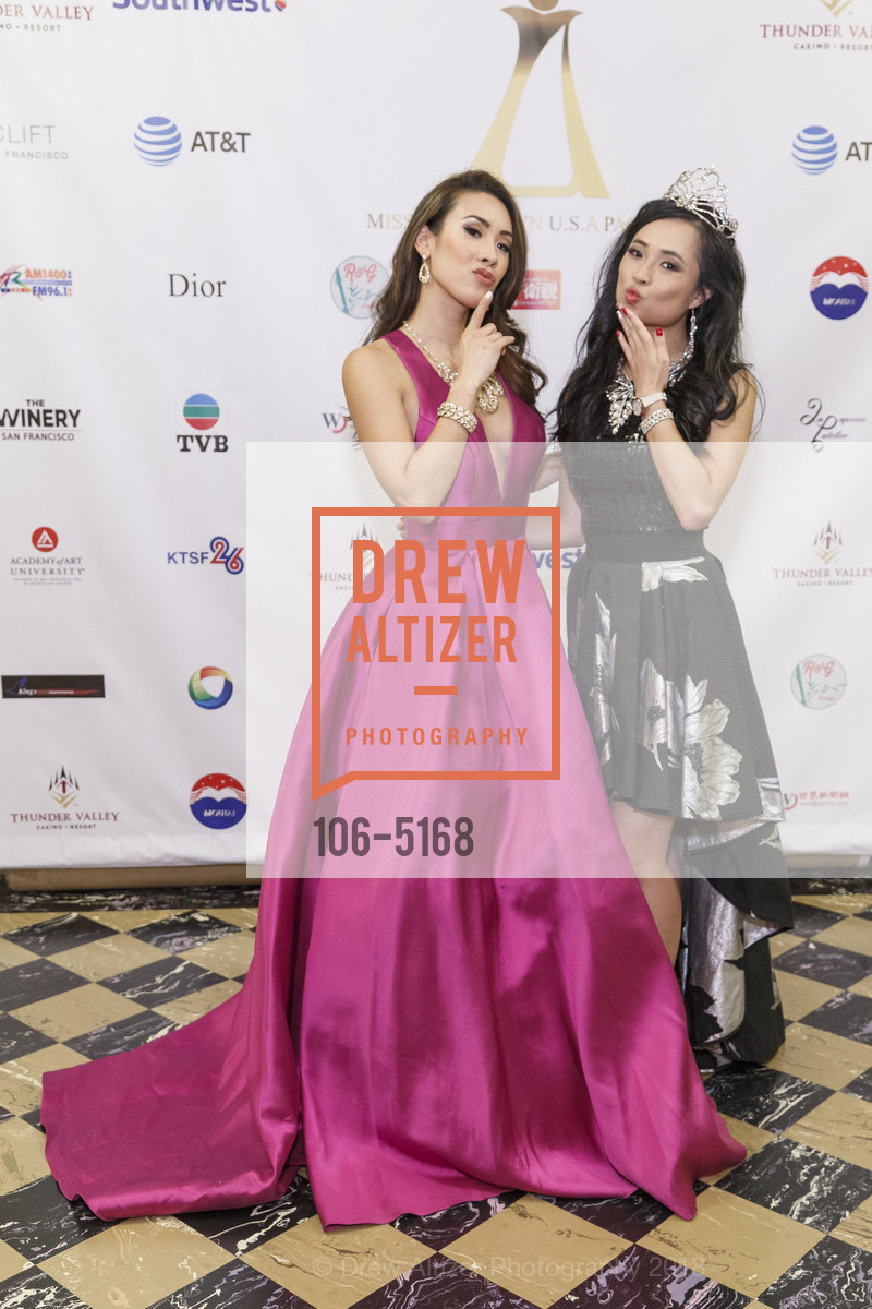 Betty Hsu, Louisa Liu, Miss Chinatown Pageant 2018, War Memorial Herbst Theater. 401 Van Ness Avenue, February 22nd, 2018, Photo #106-5168 Betty Hsu, Louisa Liu, Photo #106-5168