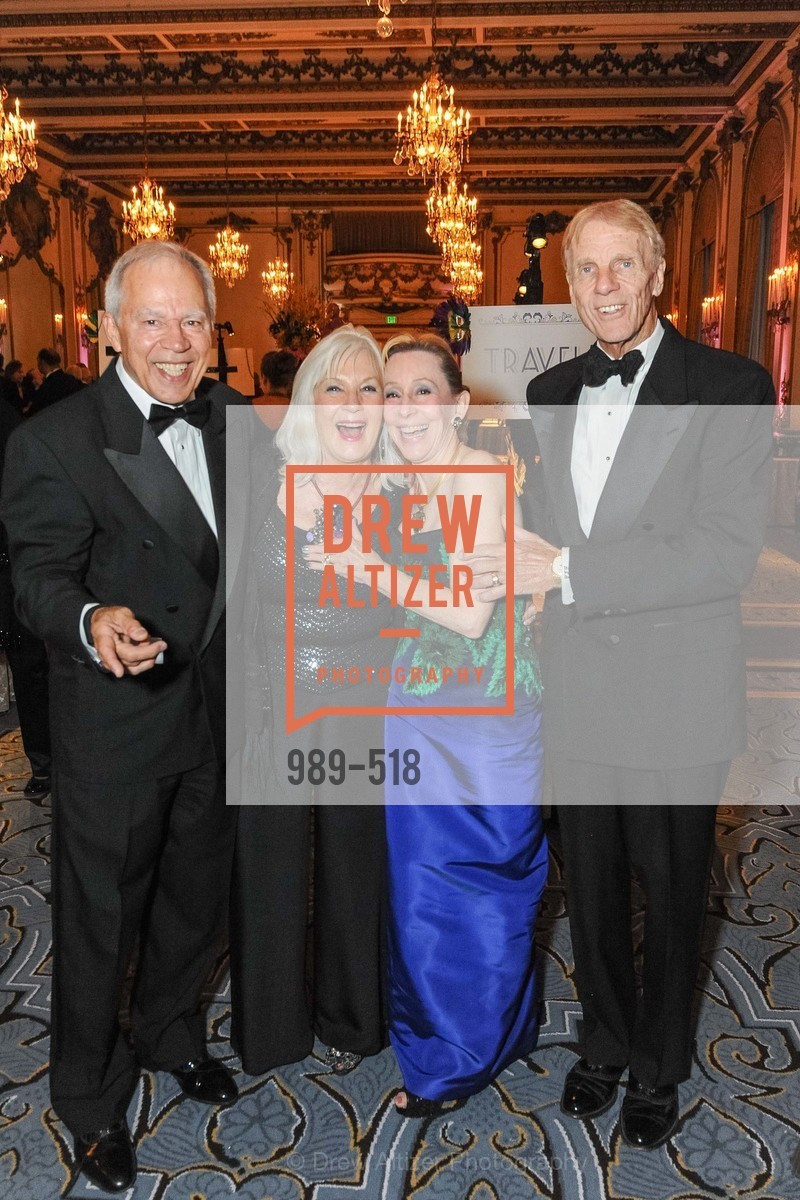 Tom Burkhart, Arlene Inch, Pamela Rigg, Richard Rigg, MEROLA OPERA Spring Benefit 2014: A Night in New Orleans, US. Fairmont, Photo #989-518 Tom Burkhart, Arlene Inch, Pamela Rigg, Richard Rigg, Photo #989-518