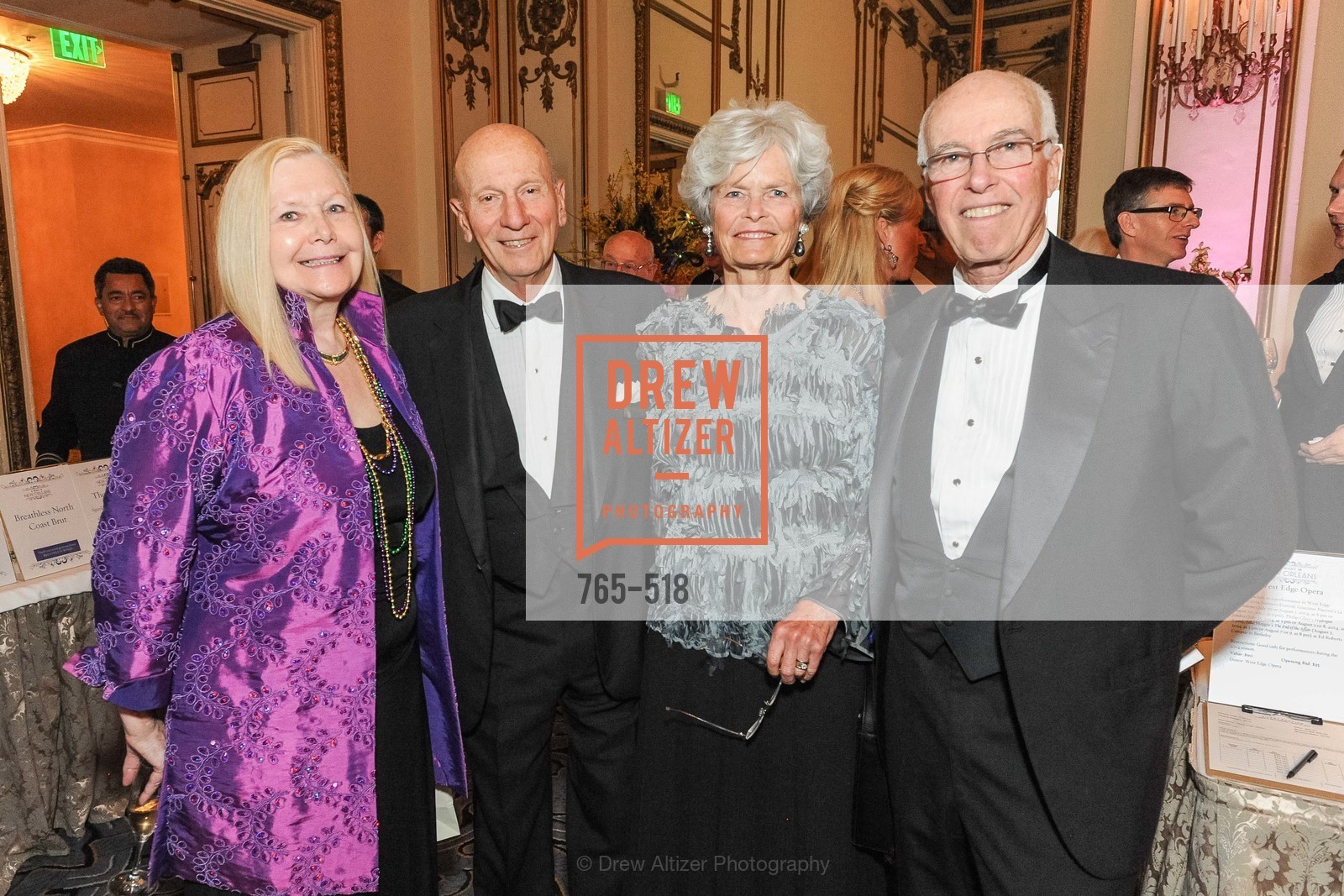 Bernice Lindstrom, Tom Morton, Ann Morton, David Hugle, MEROLA OPERA Spring Benefit 2014: A Night in New Orleans, US. Fairmont, April 12th, 2014,Drew Altizer, Drew Altizer Photography, full-service agency, private events, San Francisco photographer, photographer california