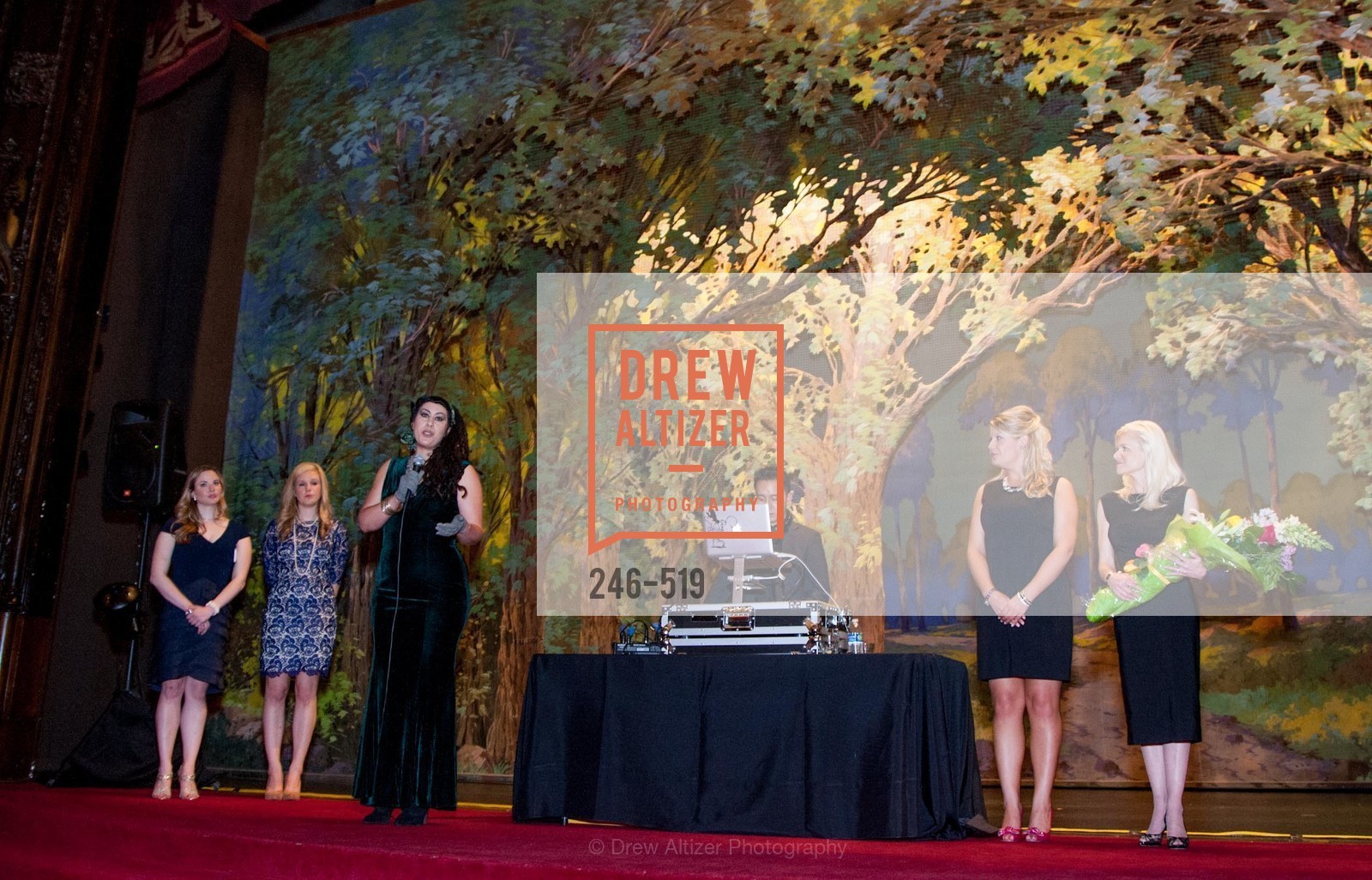 Elizabeth Sgarrella, Cambria Steel, Melusina Gomez, Laura Davis, Lori Shigekane, Spinsters of San Francisco Presents: 2014 Patrons Reception Honoring Lori Shigekane, US. US, April 12th, 2014